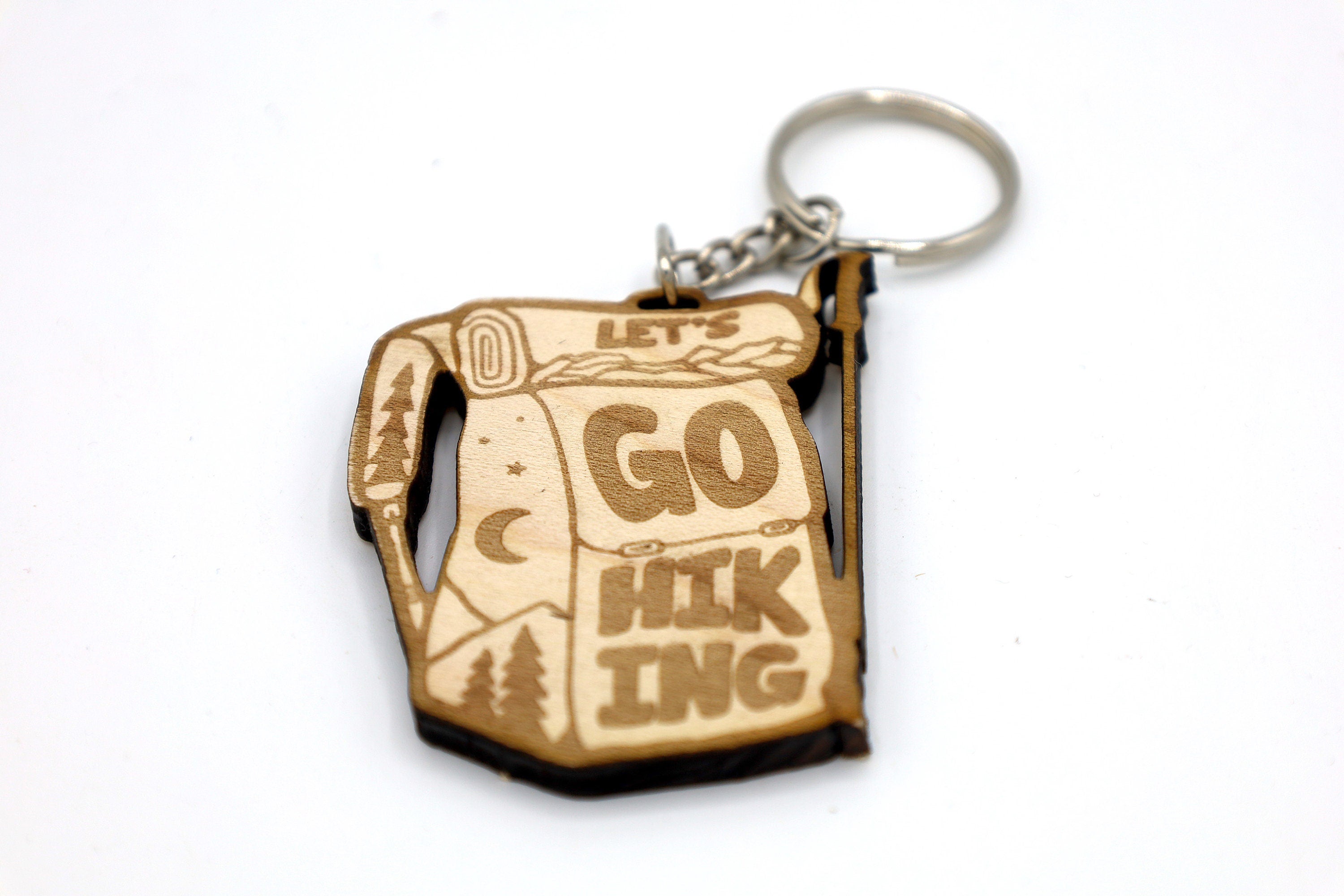 Hiking Keychain SVG File Instant download