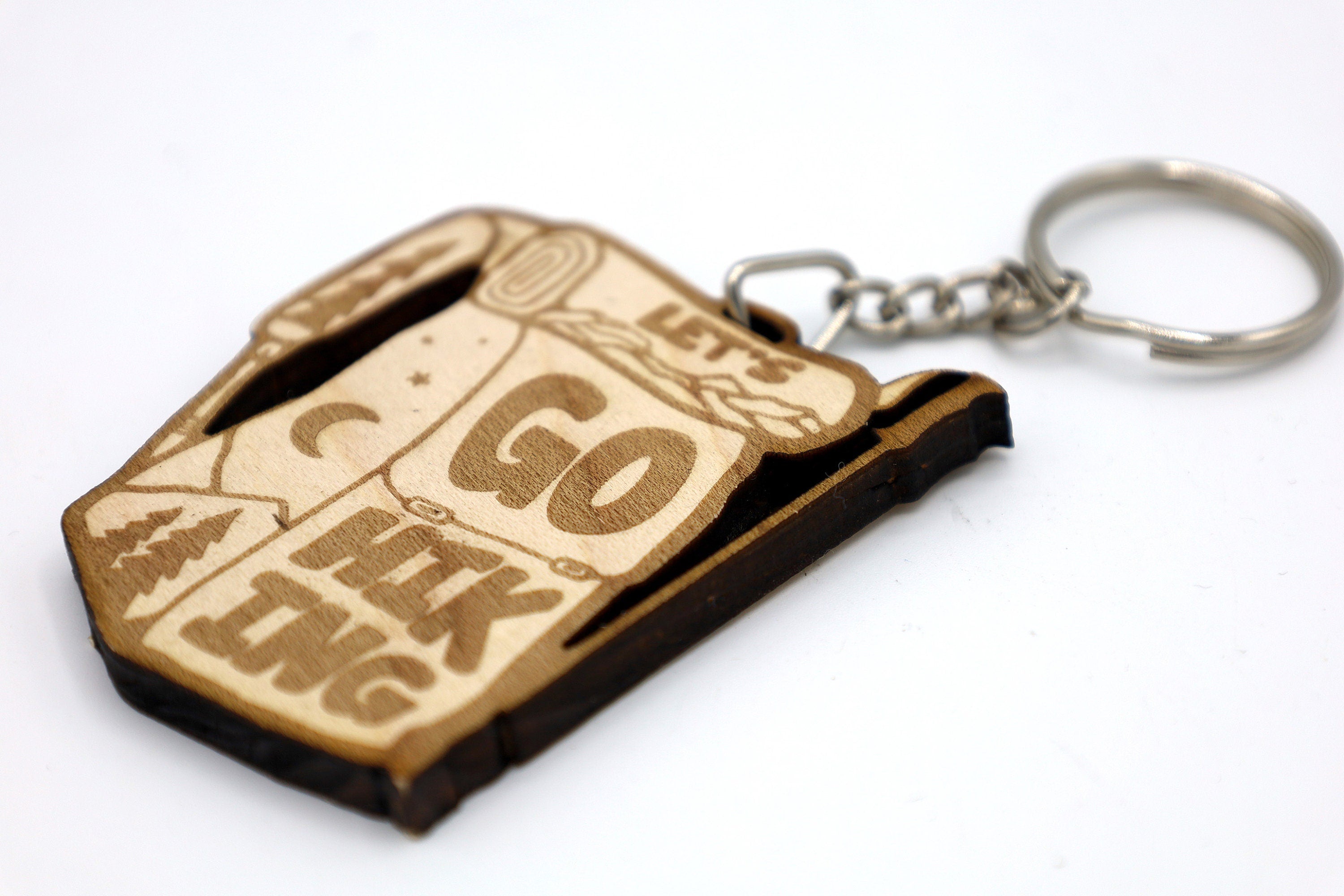 Hiking Keychain SVG File Instant download