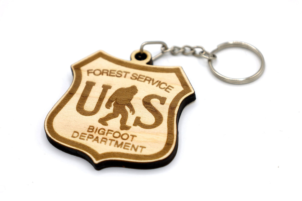 DIY Rustic Bigfoot Badge Keychain craft SVG File Instant Download