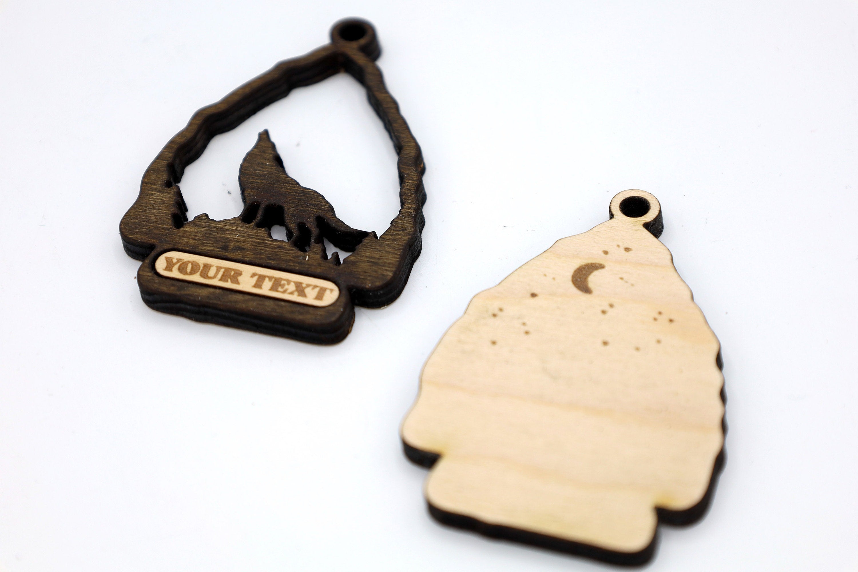 DIY 2 Layer Arrowhead Wolf Keychain craft SVG File Instant Download