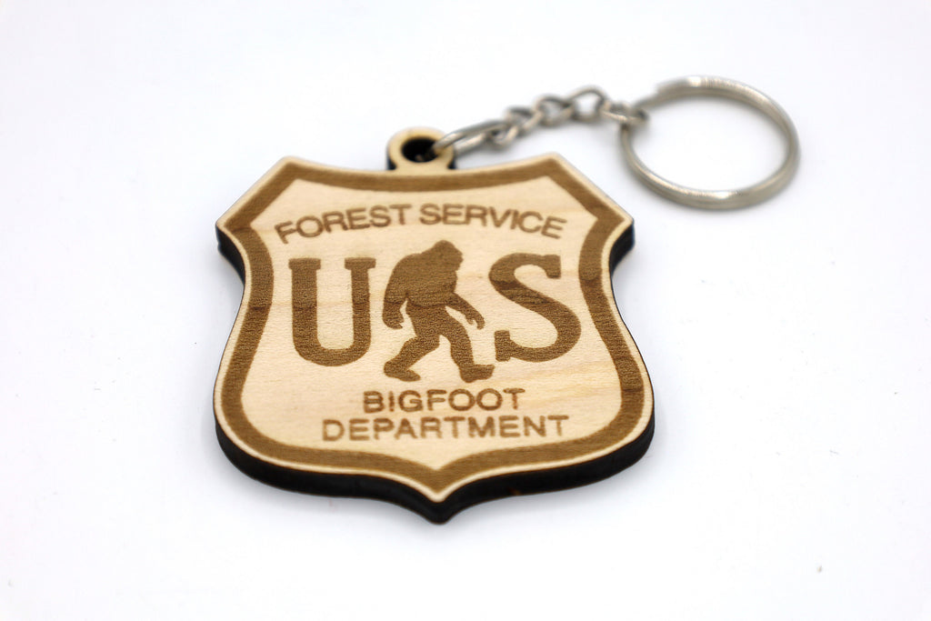 DIY Rustic Bigfoot Badge Keychain craft SVG File Instant Download