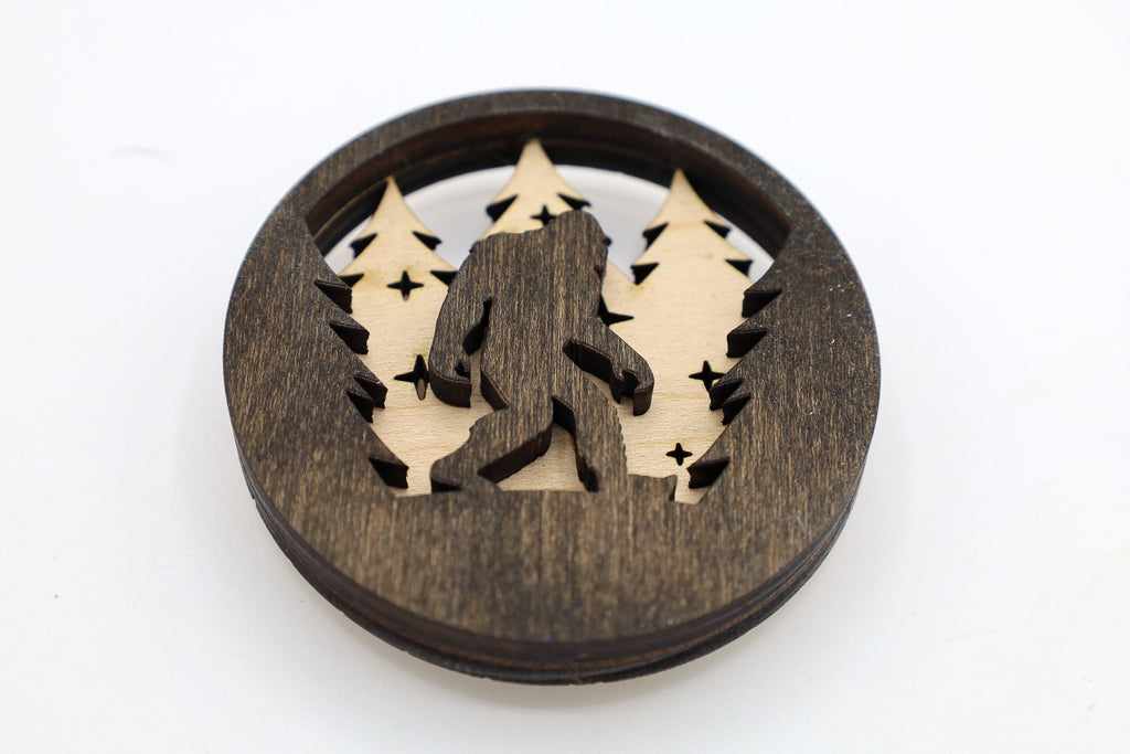 2 Layer Bigfoot Magnet Circle DIY craft SVG, DXF, jpg File Instant Download