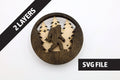 2 Layer Bigfoot Magnet Circle DIY craft SVG, DXF, jpg File Instant Download