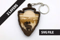 DIY 2 Layer Arrowhead Elk Keychain craft SVG, png, dxf File Instant Download