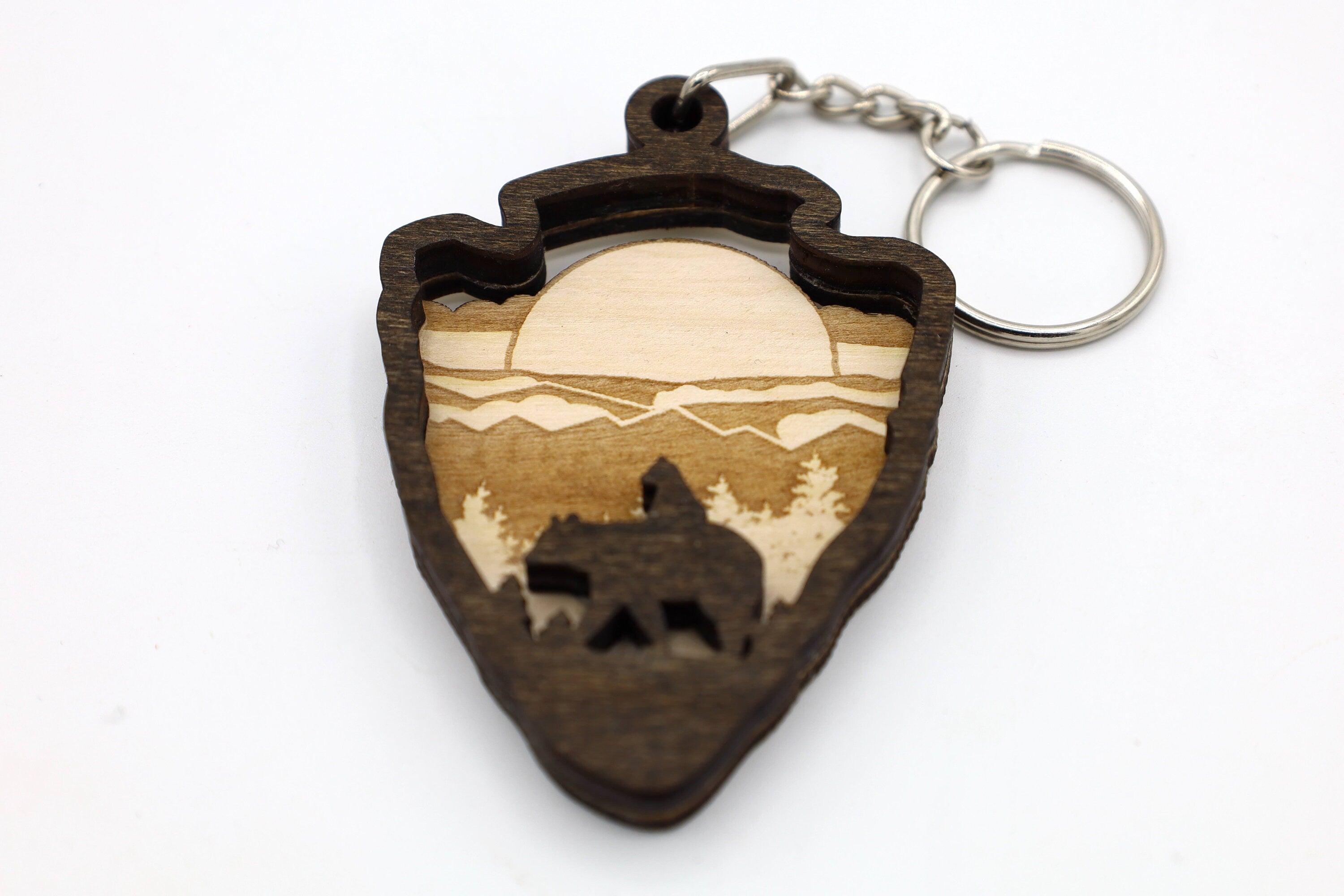 DIY 2 Layer Arrowhead Bear Keychain craft SVG, png, dxf File Instant Download