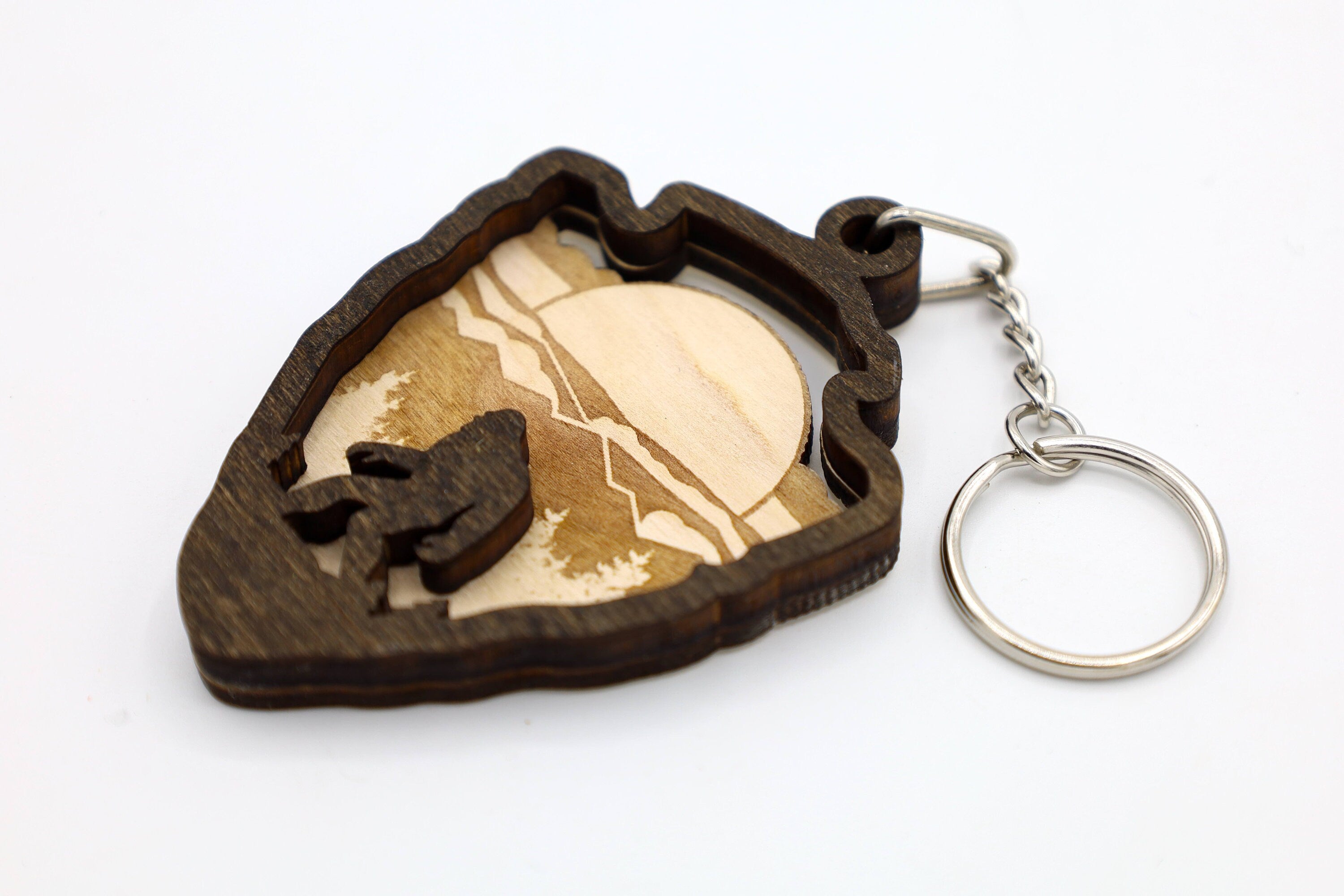 DIY 2 Layer Arrowhead Bigfoot Keychain craft SVG, png, dxf File Instant Download