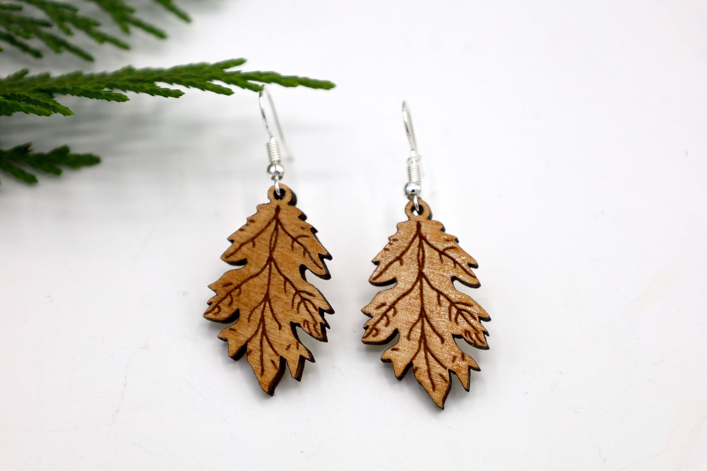 Natural Leaf Earring SVG, PNG, dxf Digital File Instant Download