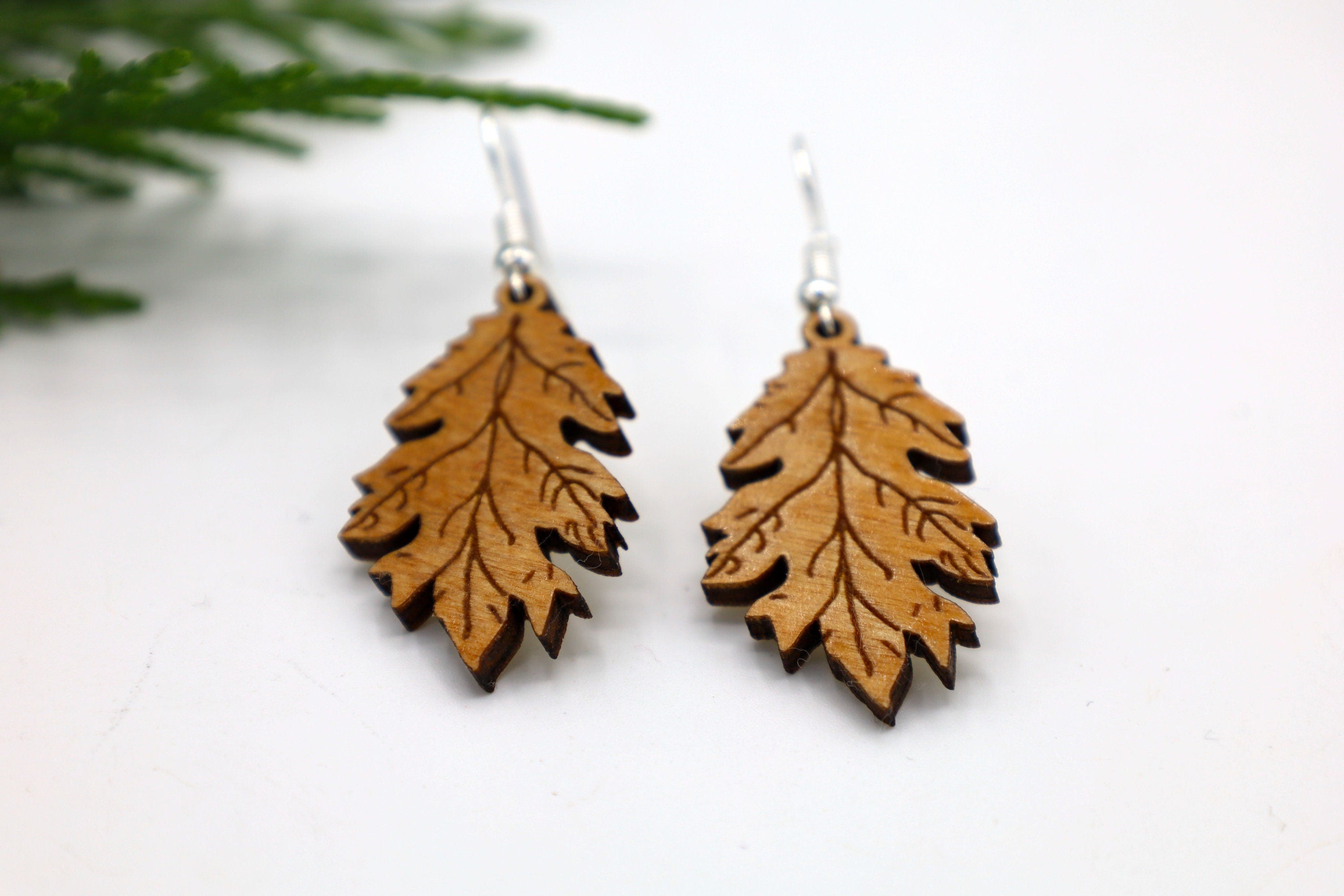 Natural Leaf Earring SVG, PNG, dxf Digital File Instant Download
