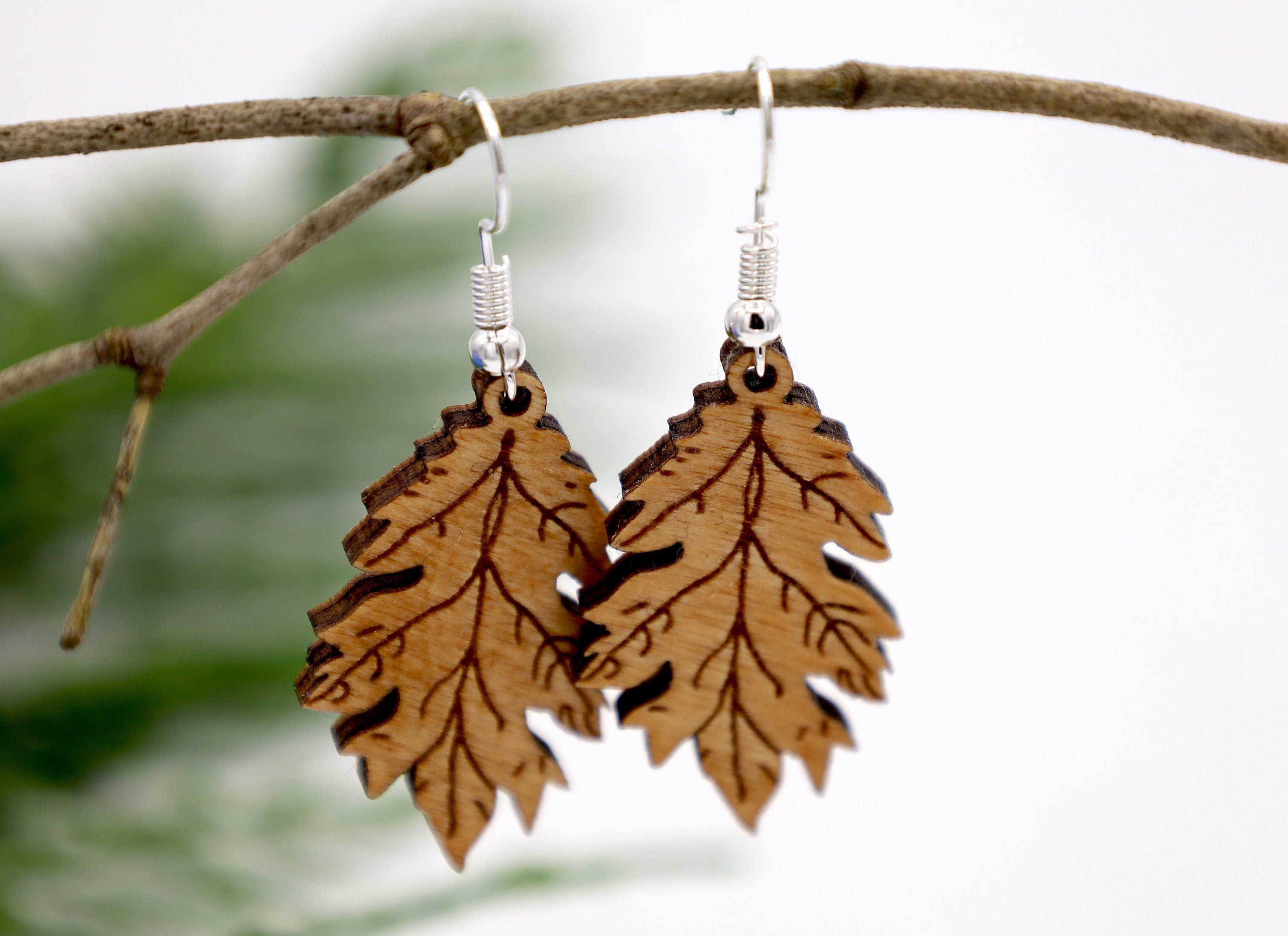 Natural Leaf Earring SVG, PNG, dxf Digital File Instant Download