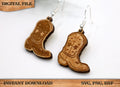 Boot Themed Earring SVG, PNG, dxf Digital File Instant Download