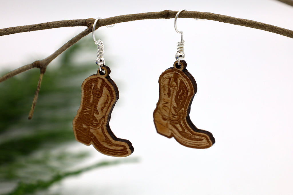 Country Boot Themed Earring SVG, PNG, dxf Digital File Instant Download