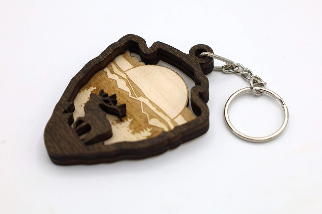 DIY 2 Layer Arrowhead Elk Keychain craft SVG, png, dxf File Instant Download