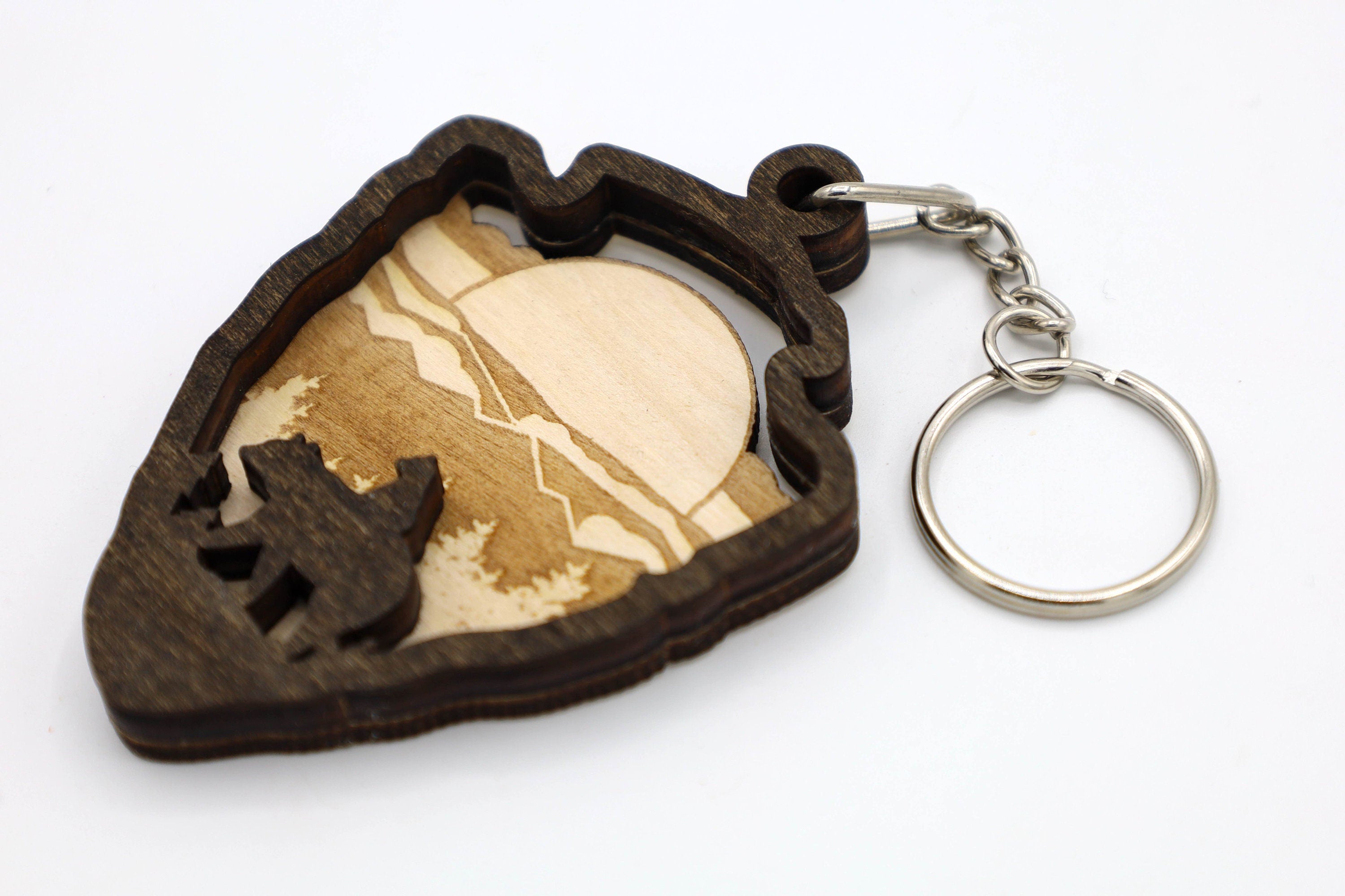 DIY 2 Layer Arrowhead Bear Keychain craft SVG, png, dxf File Instant Download
