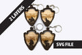 DIY 2 Layer Arrowhead Animal Keychain Bundle craft SVG, png, dxf File Instant Download
