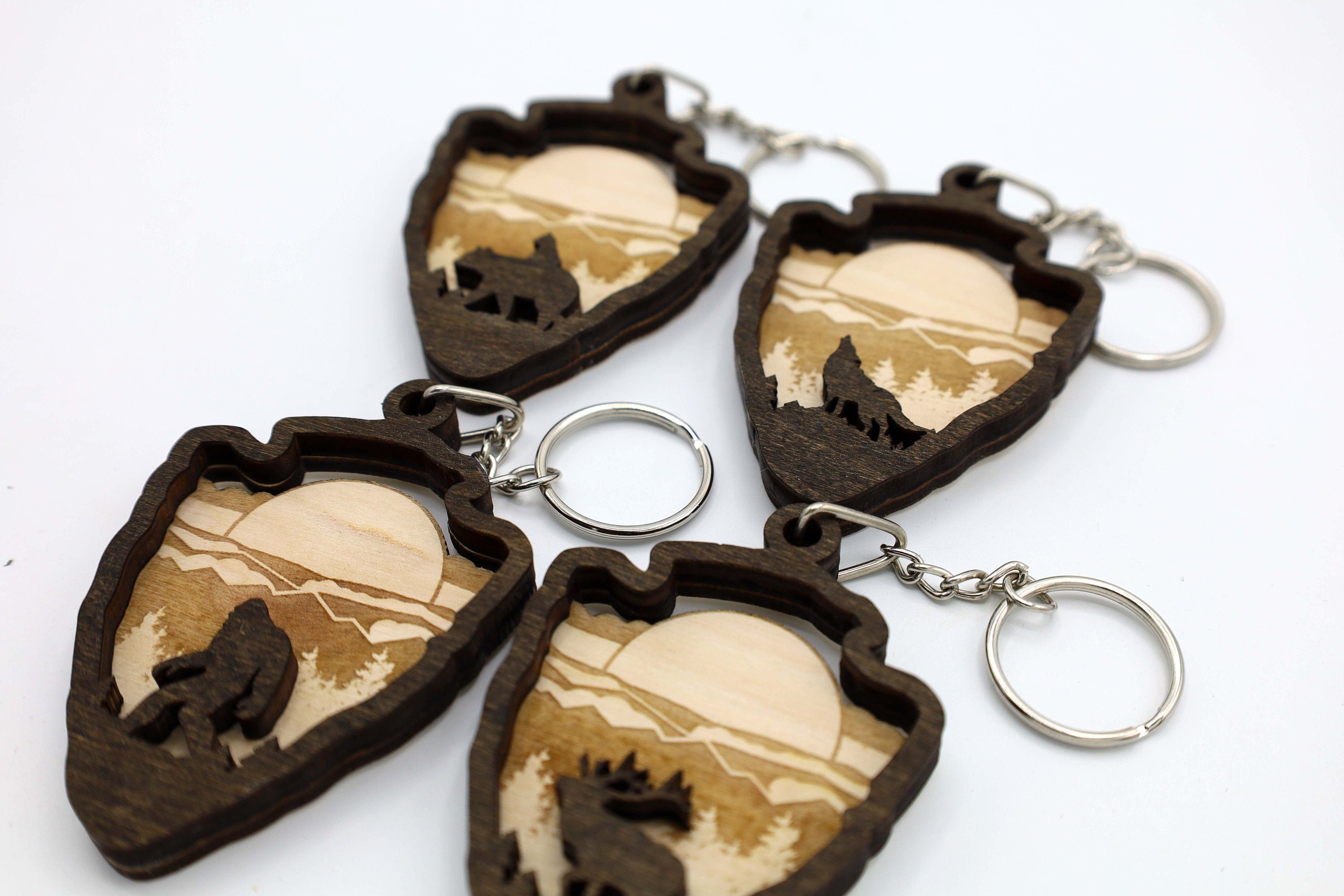 DIY 2 Layer Arrowhead Animal Keychain Bundle craft SVG, png, dxf File Instant Download
