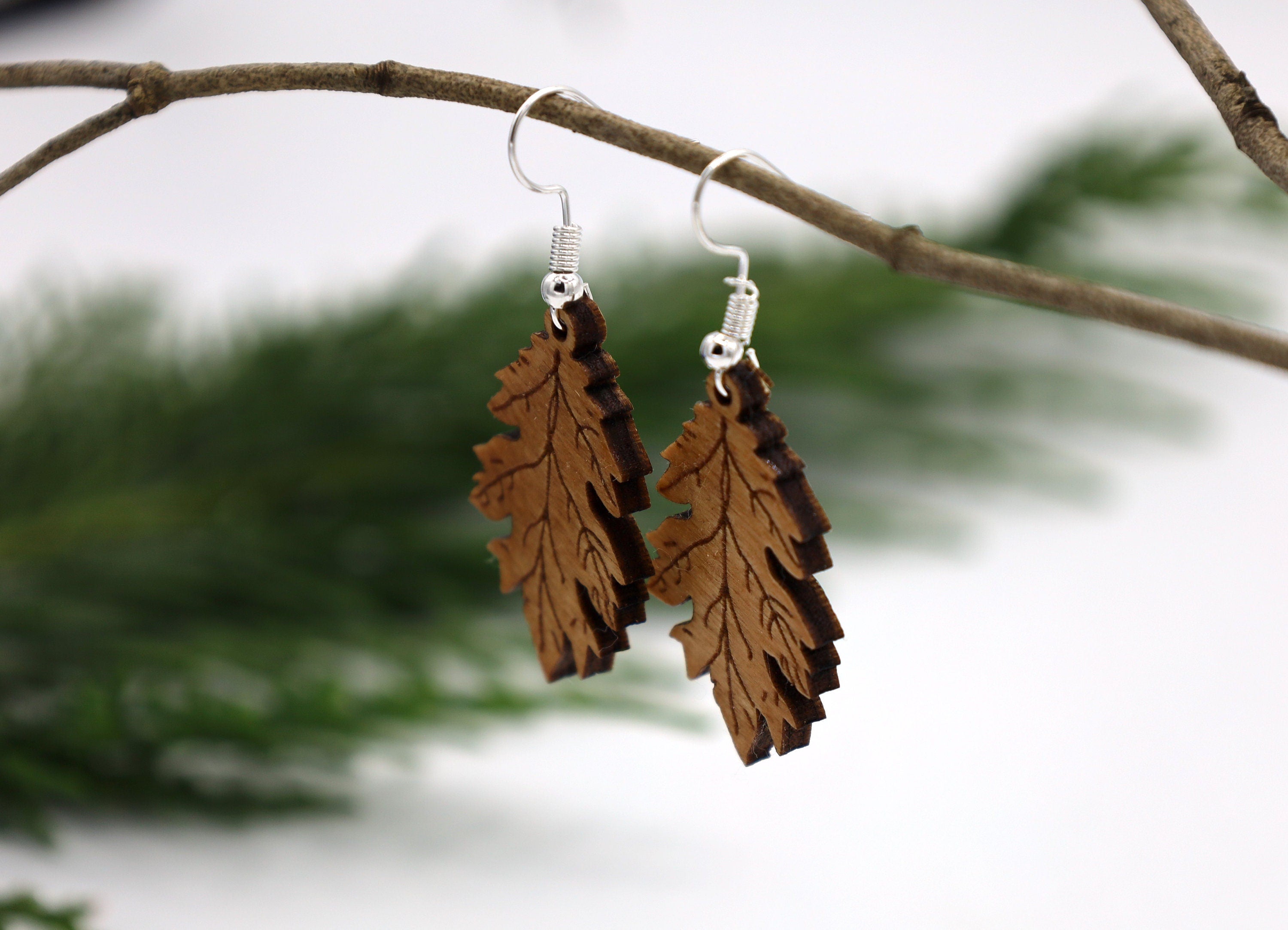 Natural Leaf Earring SVG, PNG, dxf Digital File Instant Download