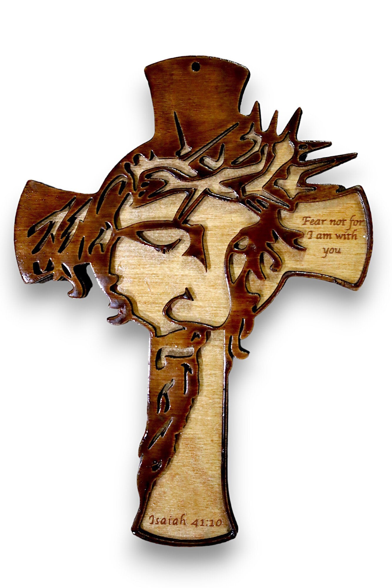 DIY 2 Layer Wooden Jesus Cross SVG, PNG, Dxf, Ai File Design Instant Download I Christianity, Laser ready File