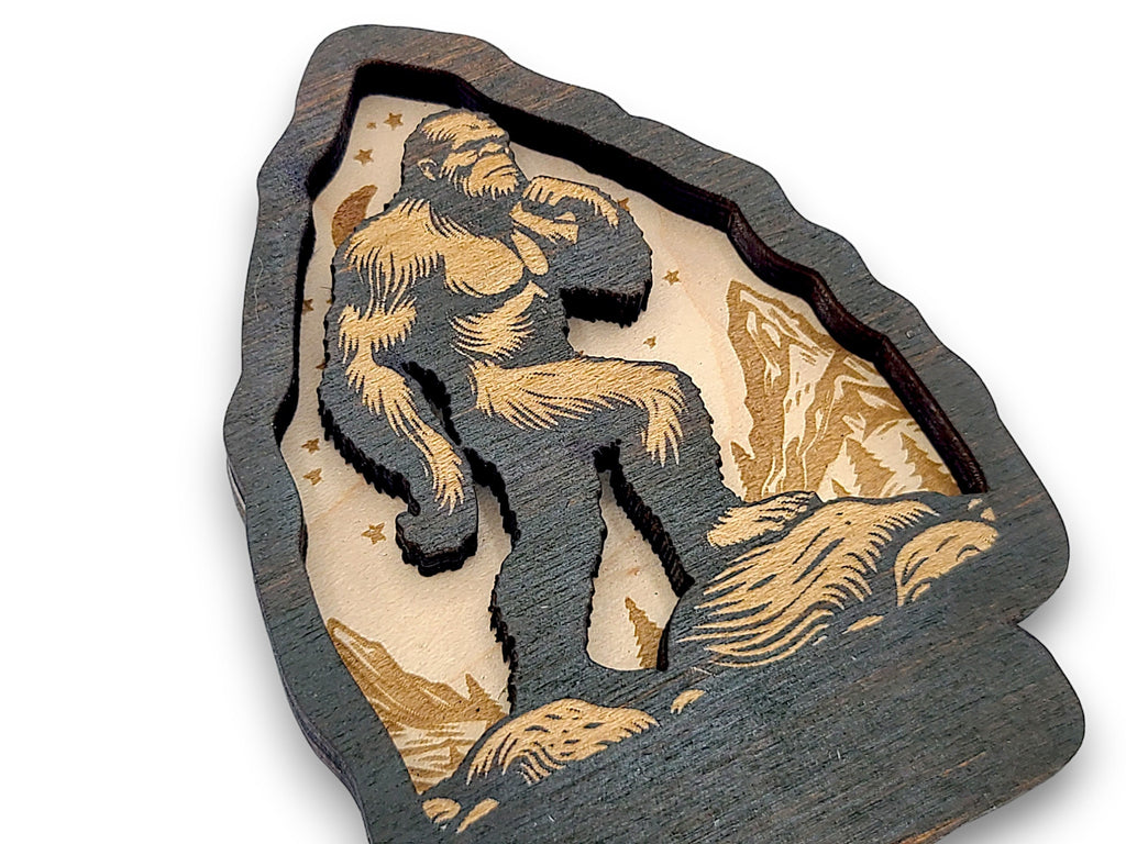 2 Layer Bigfoot Arrowhead Keychain Magnet craft Gift Souvenir SVG, png, dxf Laser File Instant Download Bundle Commercial License Included