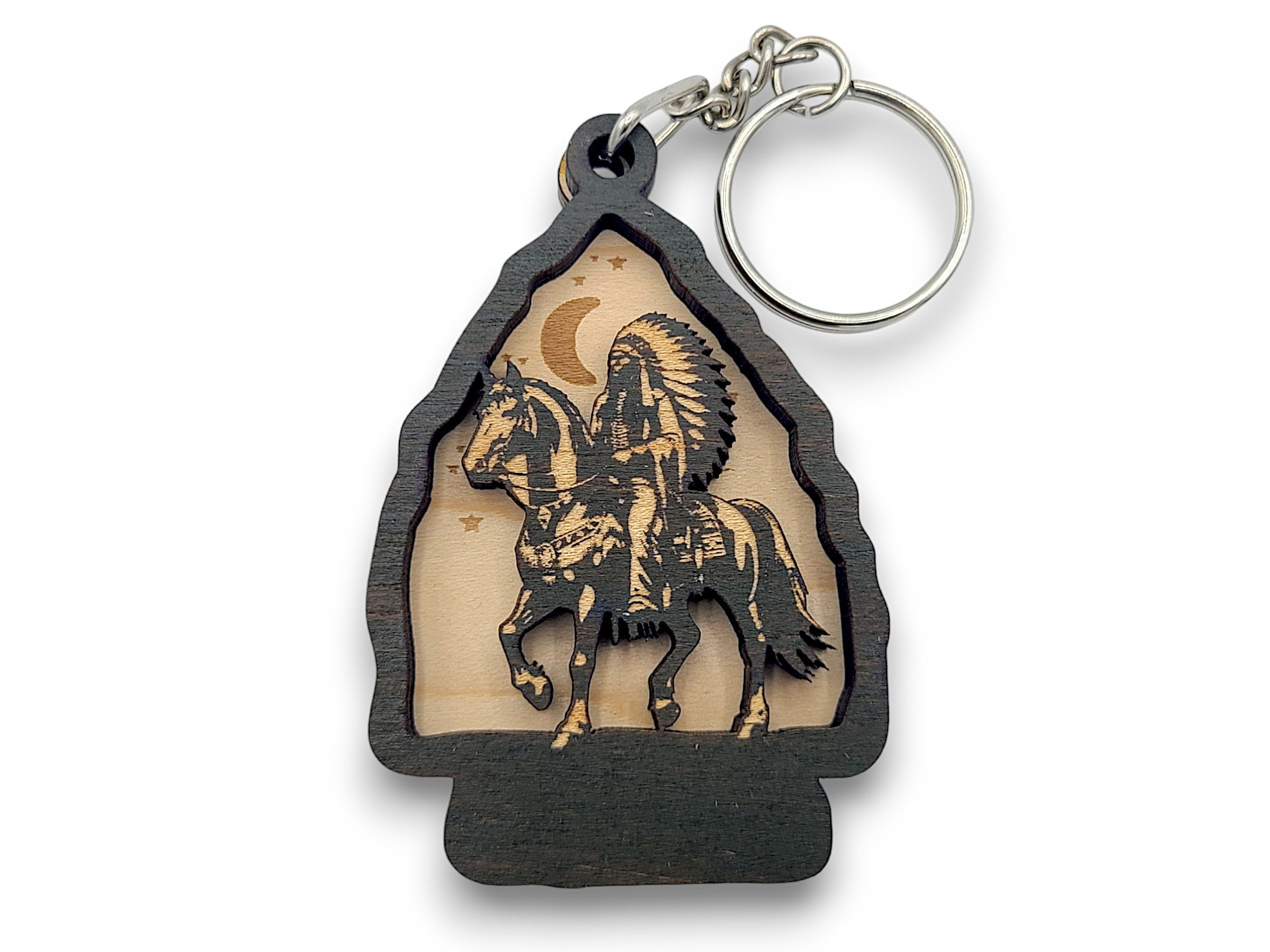2 Layer Native American Horse Arrowhead Keychain and Magnet Craft Gift SVG, png, dxf File Instant Download Bundle Commercial License