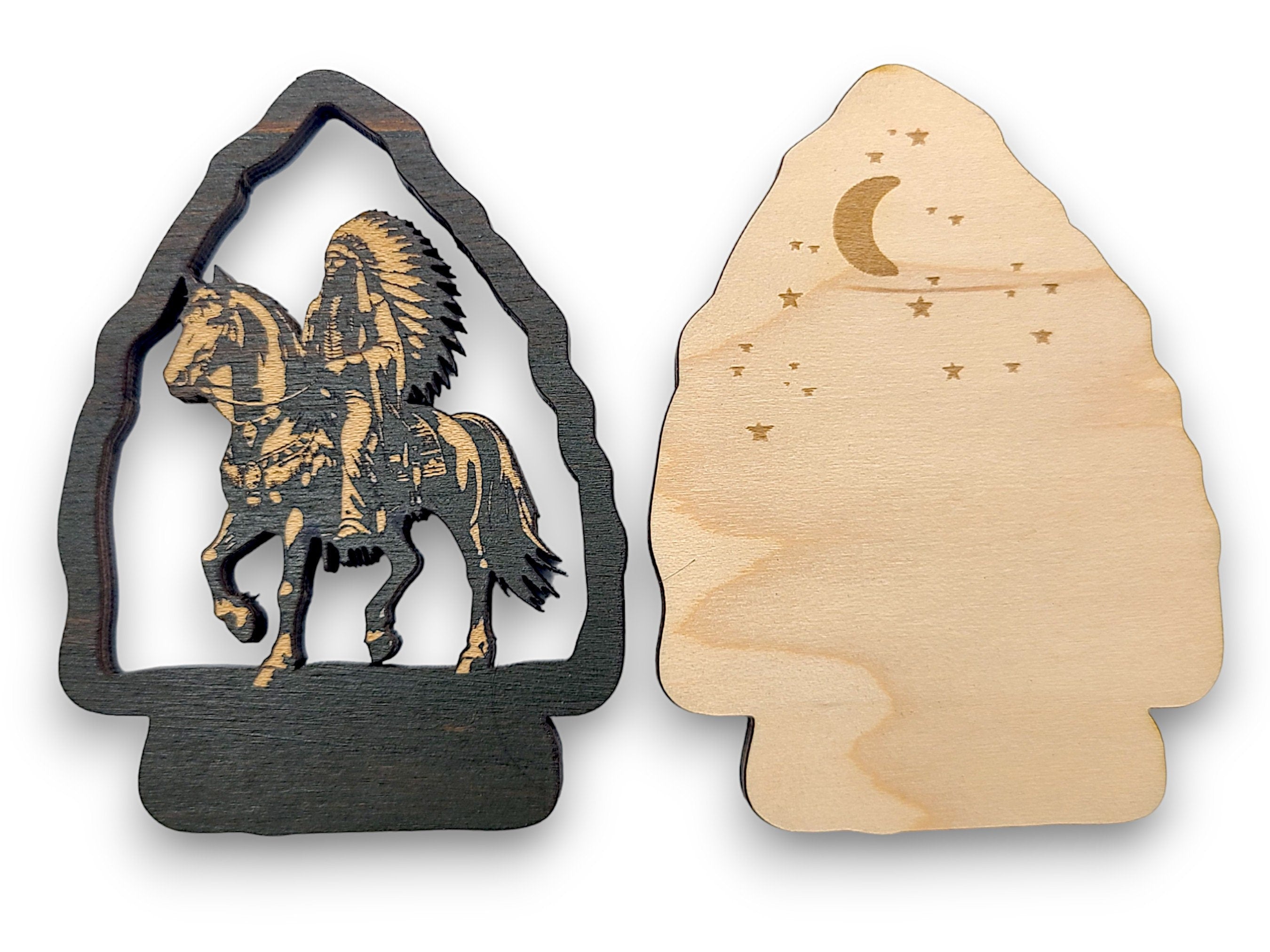 2 Layer Native American Horse Arrowhead Keychain and Magnet Craft Gift SVG, png, dxf File Instant Download Bundle Commercial License