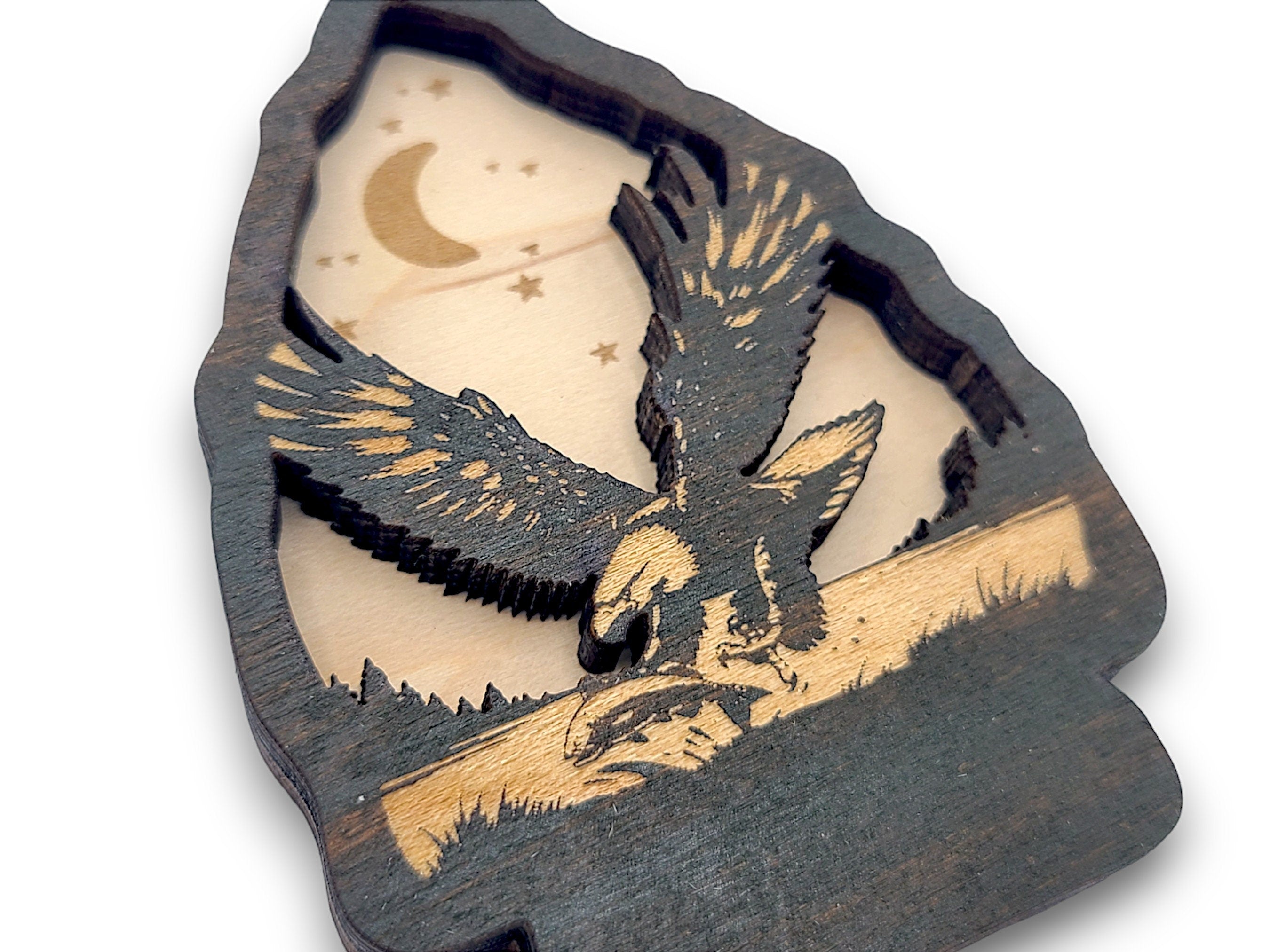 2 Layer Eagle Arrowhead Keychain and Magnet Craft Gift Souvenir SVG, png, dxf File Instant Download Bundle Commercial License Included