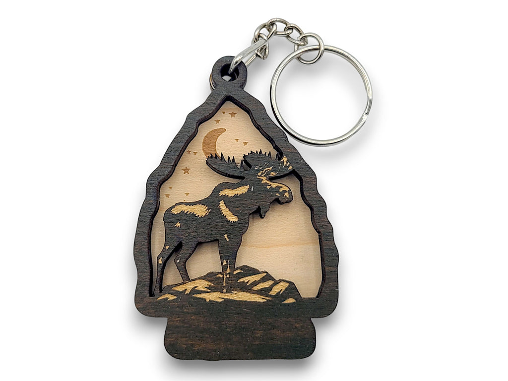 2 Layer Moose Arrowhead Keychain and Magnet Craft Gift Souvenir SVG, png, dxf File Instant Download Bundle Commercial License Included