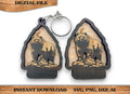 2 Layer Grizzly Bear Arrowhead Keychain and Magnet Craft Gift Souvenir SVG, png, dxf File Instant Download Bundle Commercial License