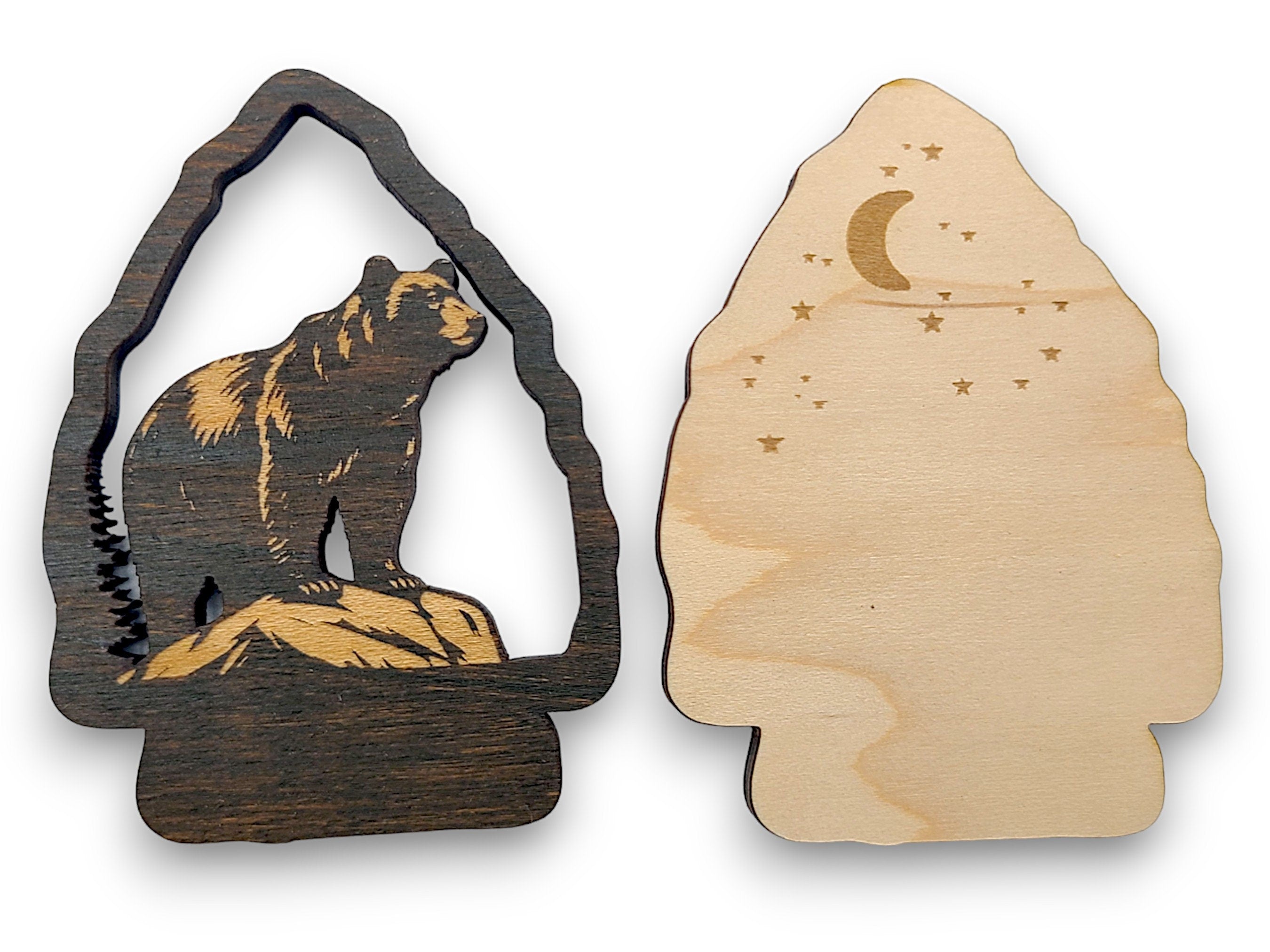 Bigfoot Arrowhead Keychain SVG | Sasquatch Laser Cut Keychain File | Wooden Keychain SVG | Glowforge & LightBurn Template