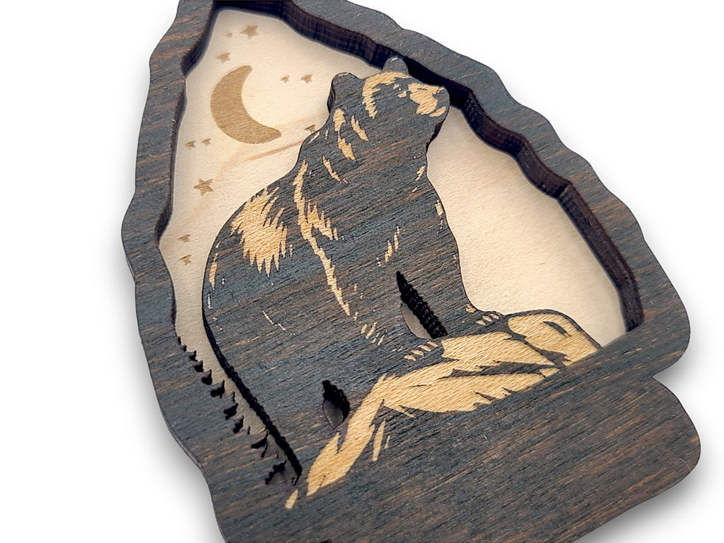 Bigfoot Arrowhead Keychain SVG | Sasquatch Laser Cut Keychain File | Wooden Keychain SVG | Glowforge & LightBurn Template
