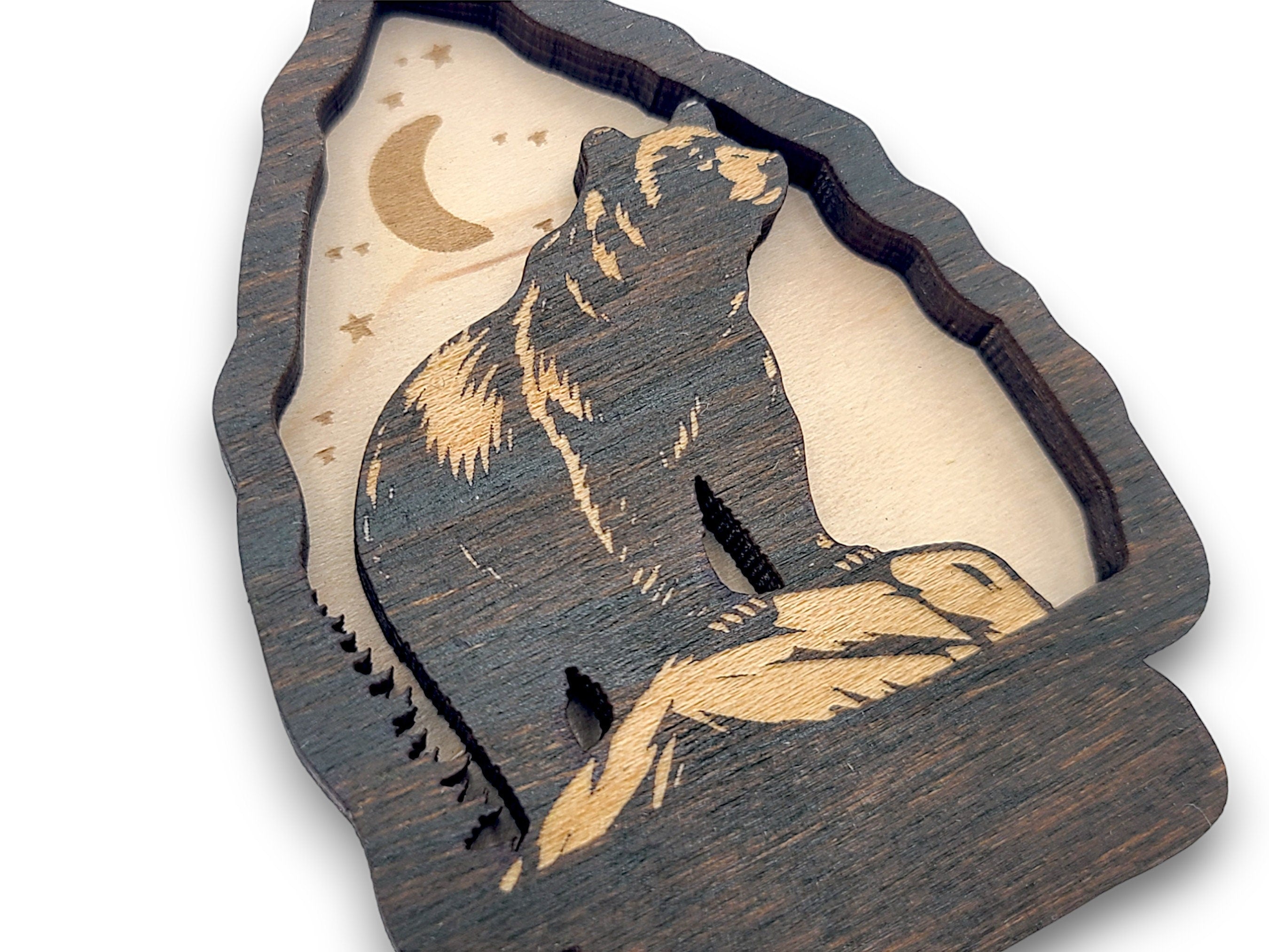 Bigfoot Arrowhead Keychain SVG | Sasquatch Laser Cut Keychain File | Wooden Keychain SVG | Glowforge & LightBurn Template