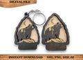 Bigfoot Arrowhead Keychain SVG | Sasquatch Laser Cut Keychain File | Wooden Keychain SVG | Glowforge & LightBurn Template