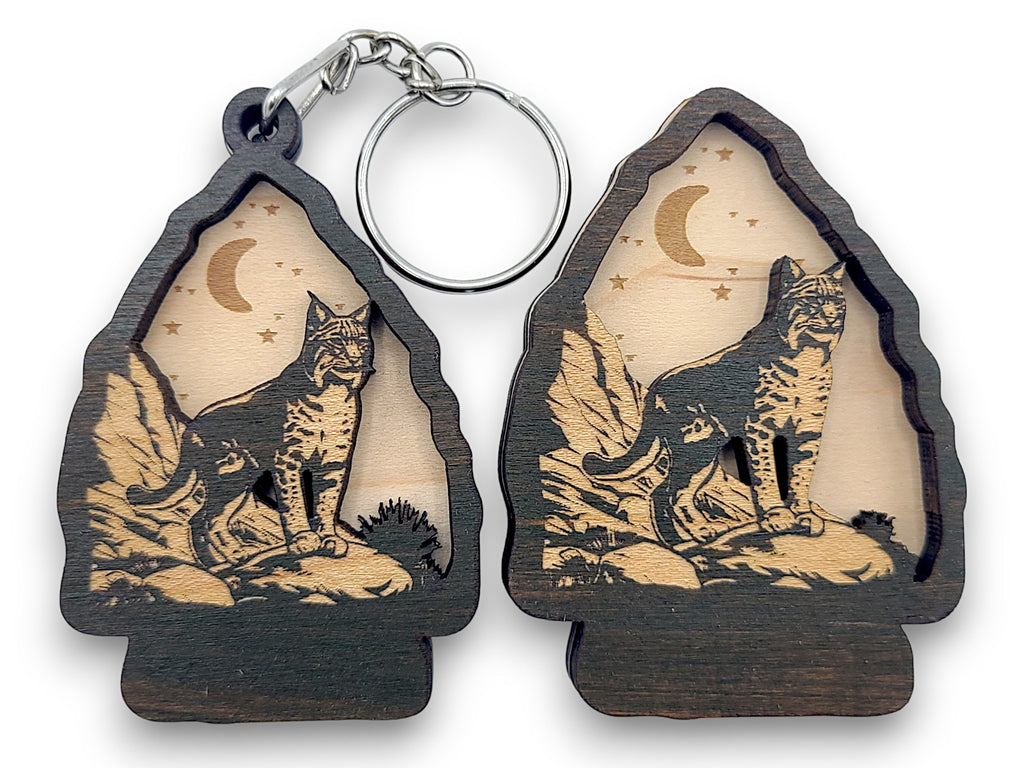 2 Layer Bobcat Arrowhead Keychain and Magnet Craft Gift Souvenir SVG, png, dxf File Instant Download Bundle Commercial License