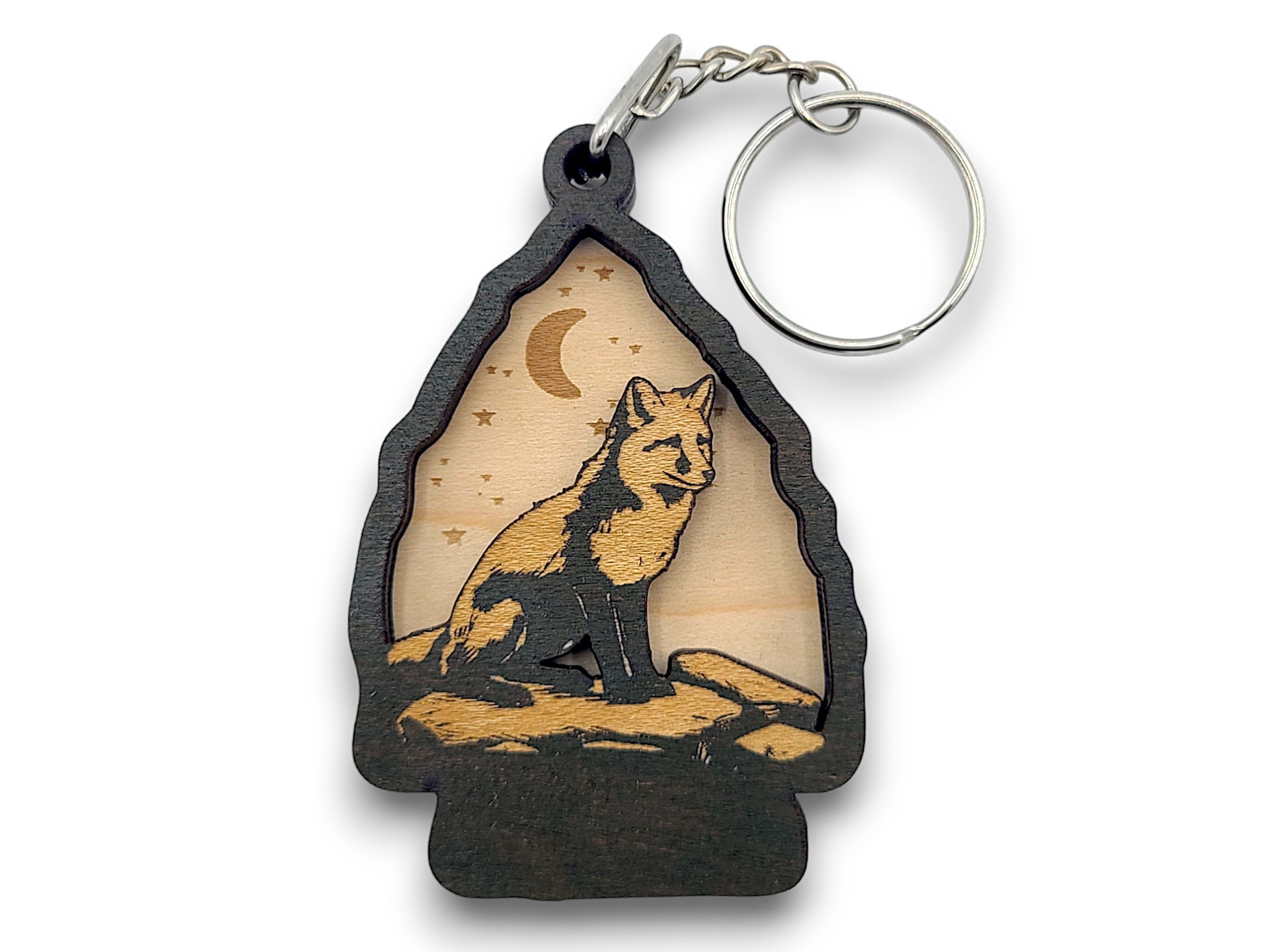 2 Layer Fox Arrowhead Keychain and Magnet Craft Gift Souvenir SVG, png, dxf File Instant Download Bundle Commercial License