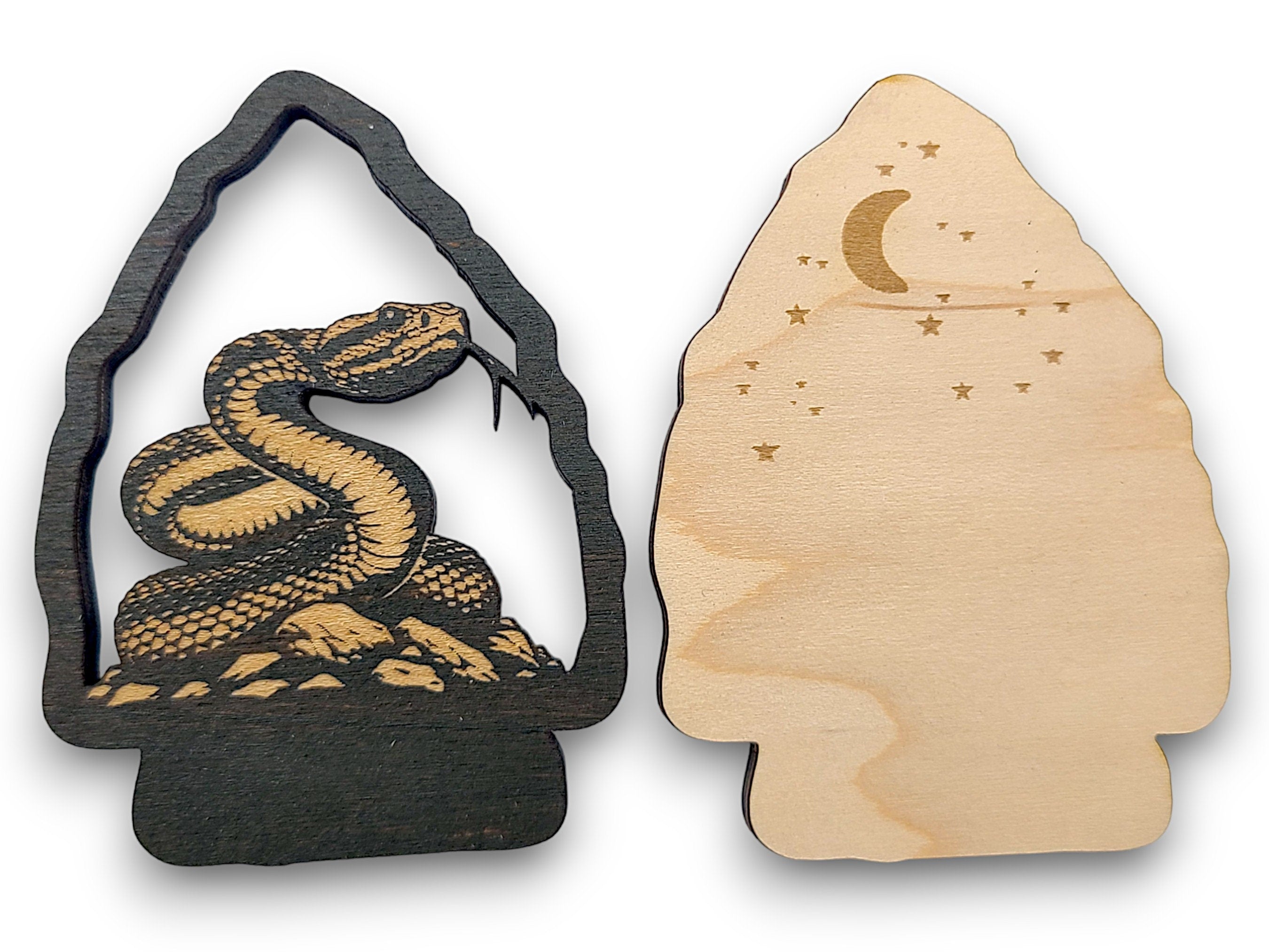 2 Layer Rattle Snake Arrowhead Keychain and Magnet Craft Gift Souvenir SVG, png, dxf File Instant Download Bundle Commercial License