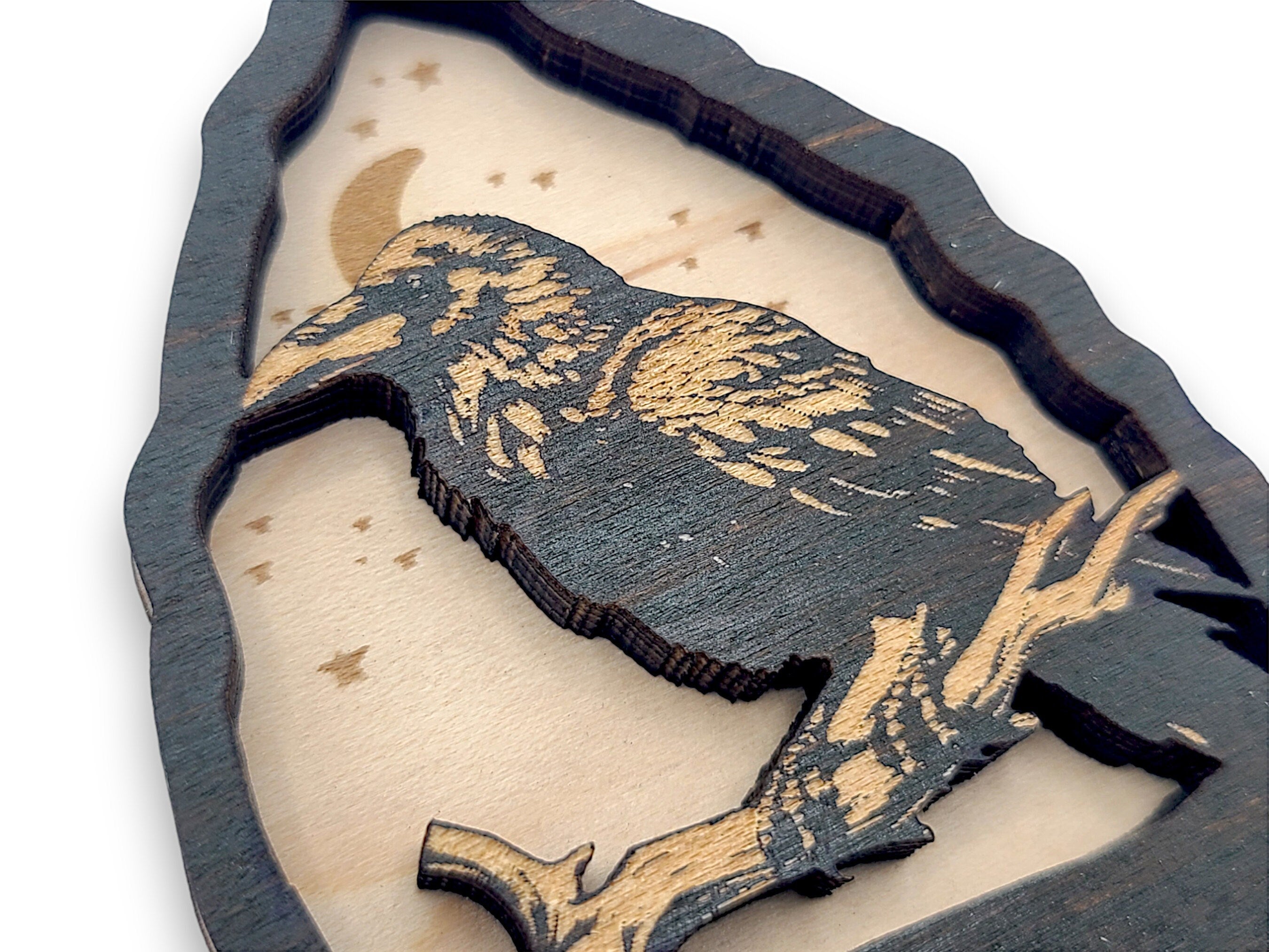 2 Layer Raven Crow Arrowhead Keychain and Magnet Craft Gift Souvenir SVG, png, dxf File Instant Download Bundle Commercial License