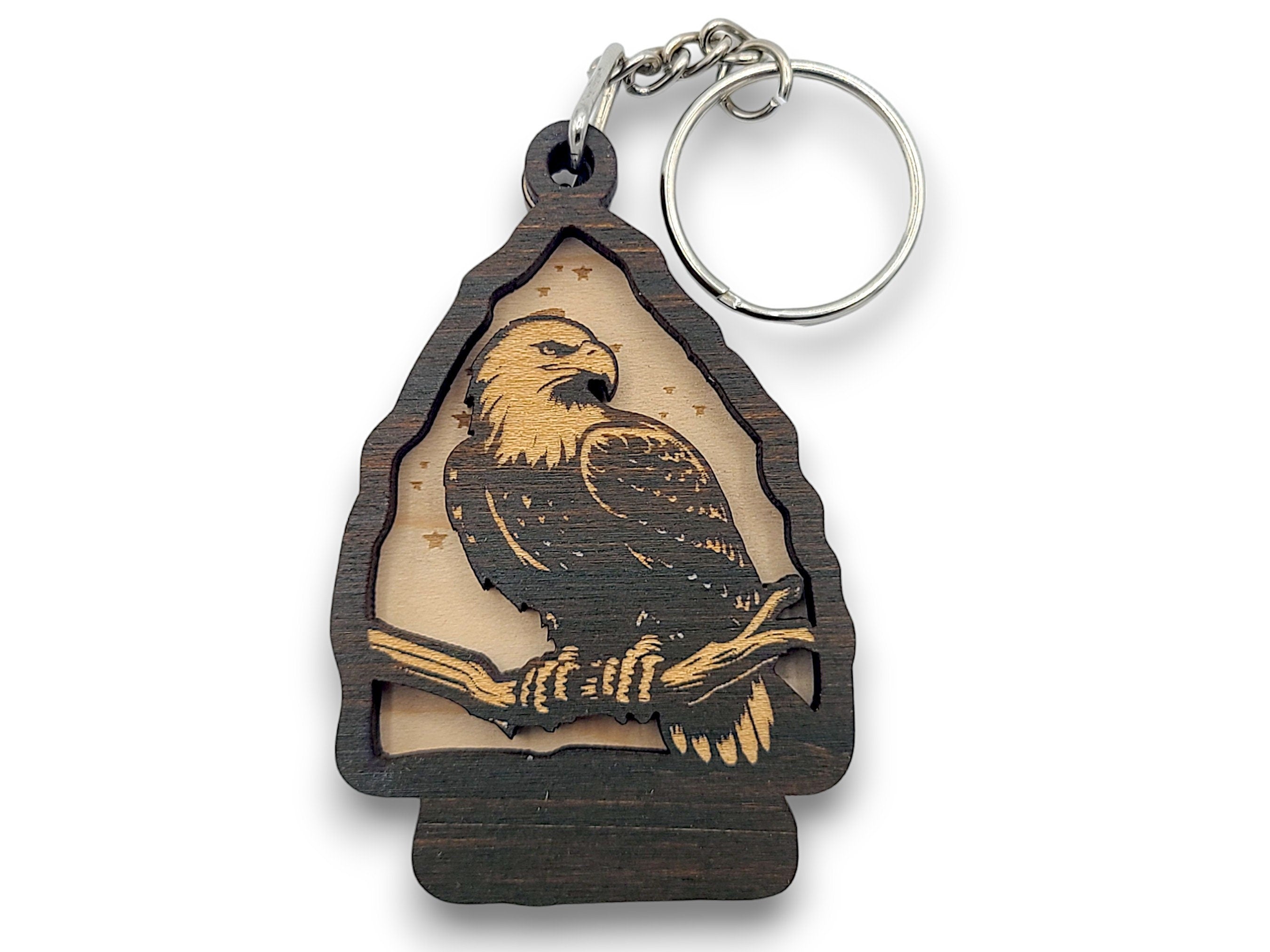 2 Layer Eagle Arrowhead Keychain and Magnet Craft Gift Souvenir SVG, png, dxf File Instant Download Bundle Commercial License
