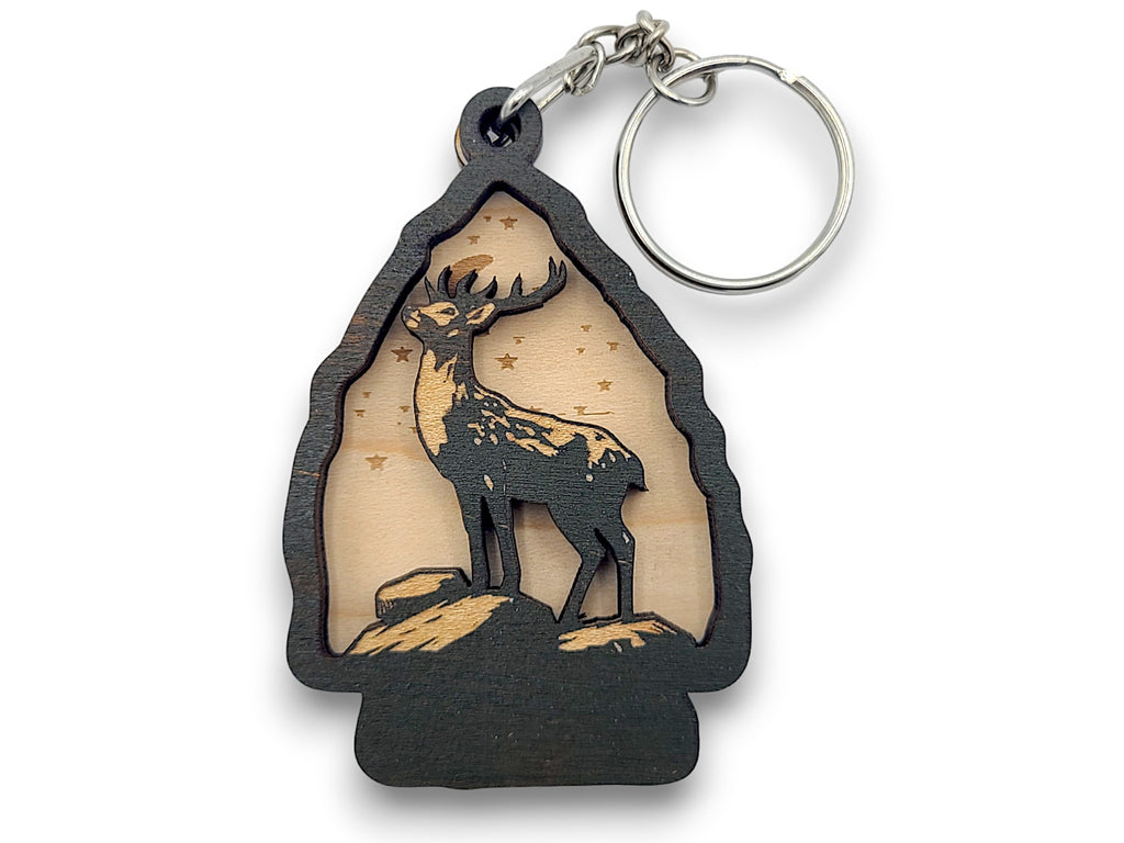2 Layer Deer Arrowhead Keychain and Magnet Craft Gift Souvenir SVG, png, dxf File Instant Download Bundle Commercial License