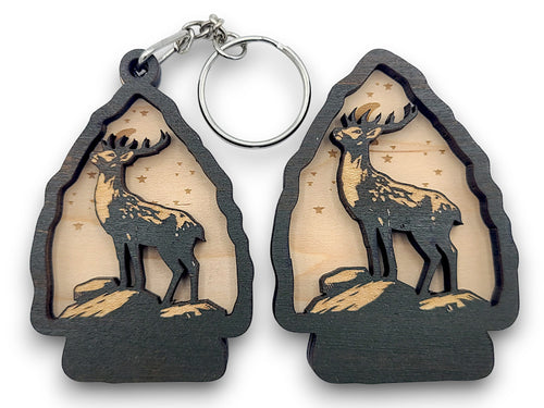 2 Layer Deer Arrowhead Keychain and Magnet Craft Gift Souvenir SVG, png, dxf File Instant Download Bundle Commercial License