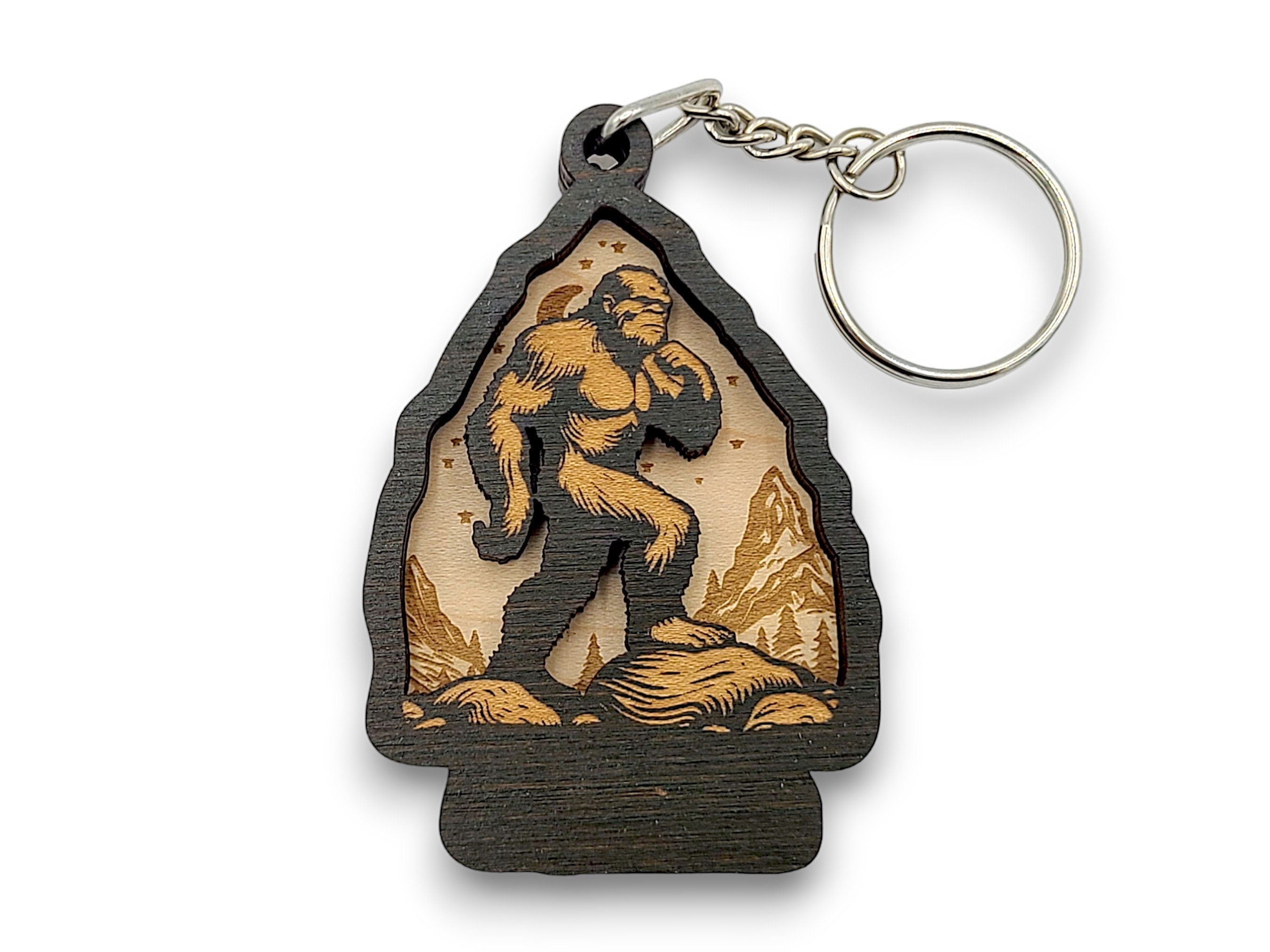 2 Layer Bigfoot Arrowhead Keychain Magnet craft Gift Souvenir SVG, png, dxf Laser File Instant Download Bundle Commercial License Included