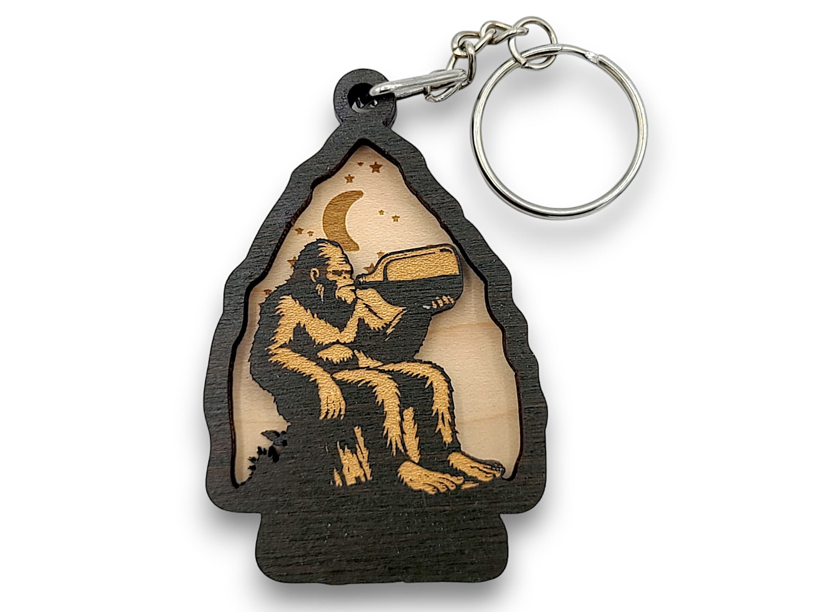 2 Layer Bigfoot Arrowhead Moonshine Keychain and Magnet craft SVG, png, dxf File Instant Download Bundle Commercial License Included