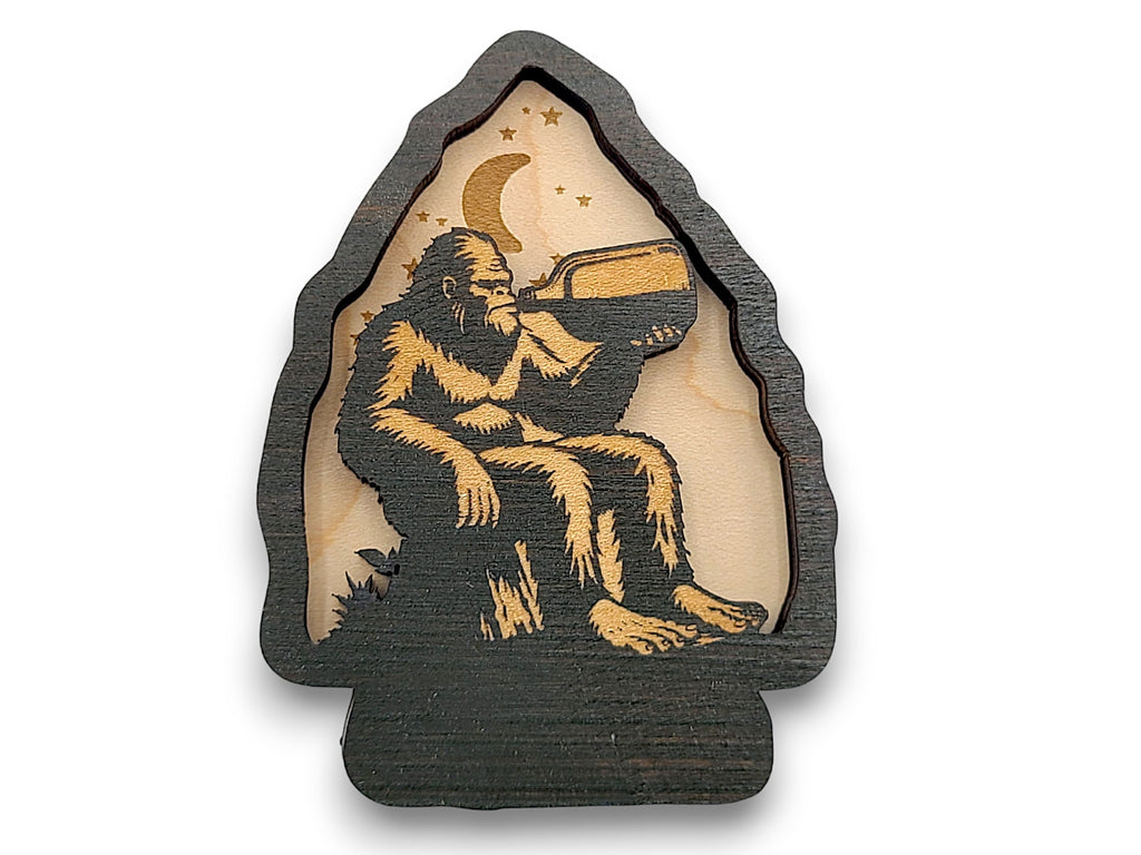 2 Layer Bigfoot Arrowhead Moonshine Keychain and Magnet craft SVG, png, dxf File Instant Download Bundle Commercial License Included