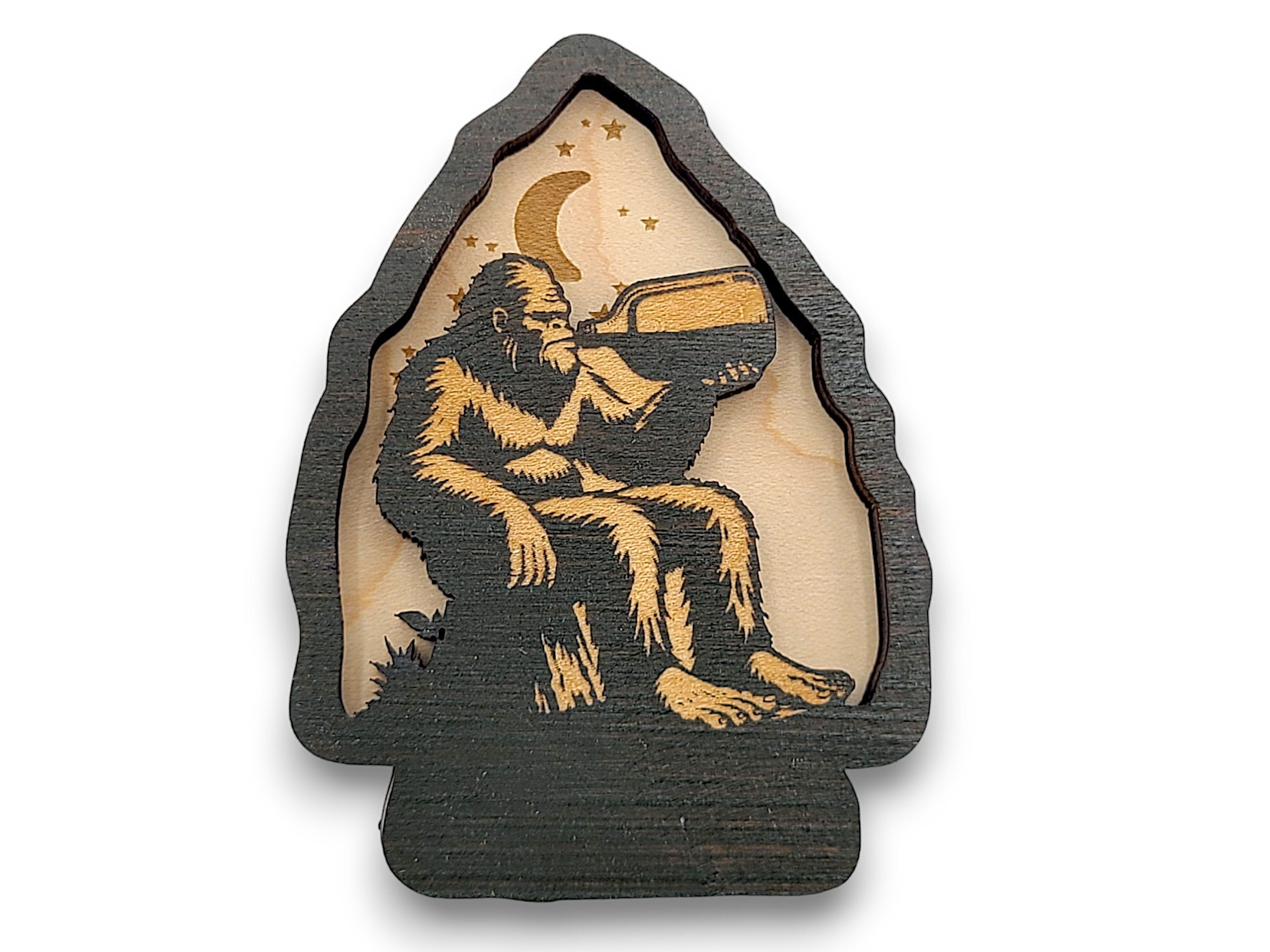 2 Layer Bigfoot Arrowhead Moonshine Keychain and Magnet craft SVG, png, dxf File Instant Download Bundle Commercial License Included
