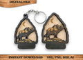 2 Layer Bison Arrowhead Keychain and Magnet craft SVG, png, dxf File Instant Download Bundle Commercial License Included