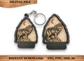 2 Layer Wolf Arrowhead Keychain and Magnet craft SVG, png, dxf File Instant Download Bundle Commercial License Included