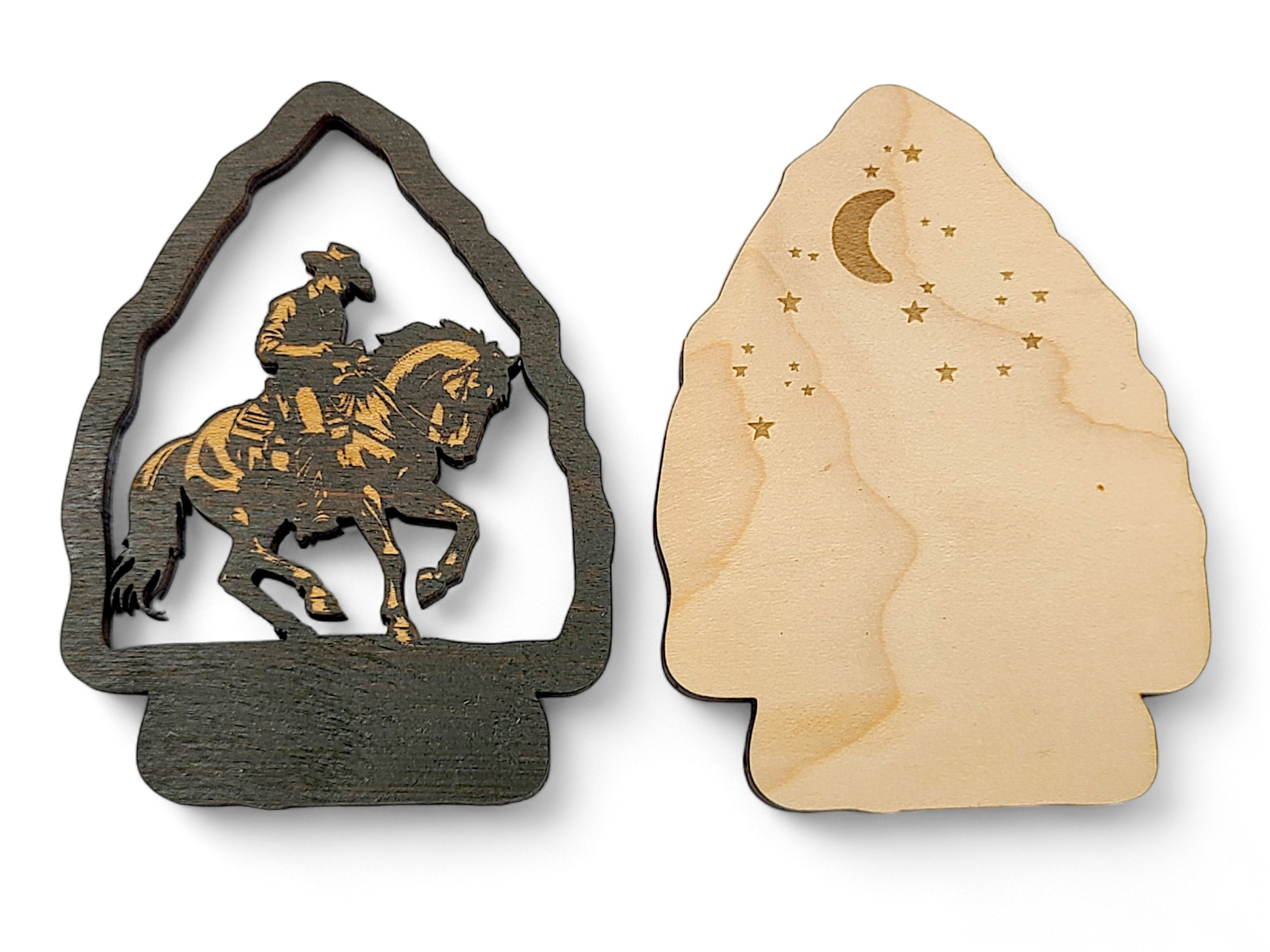 2 Layer Western Cowboy Arrowhead Keychain and Magnet craft SVG, png, dxf File Instant Download Bundle Commercial License Included