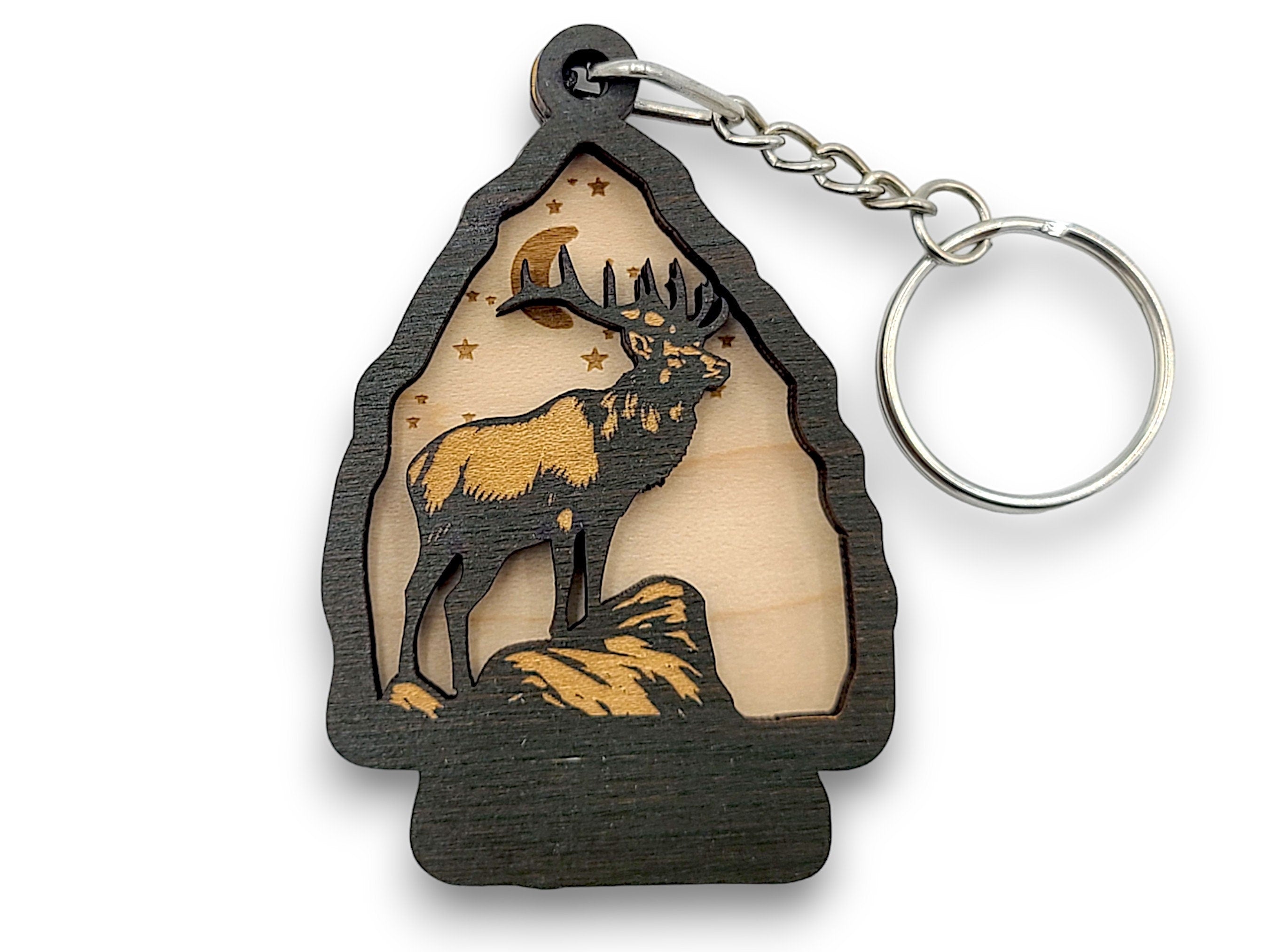 2 Layer Elk Arrowhead Keychain and Magnet craft SVG, png, dxf File Instant Download Bundle Commercial License Included