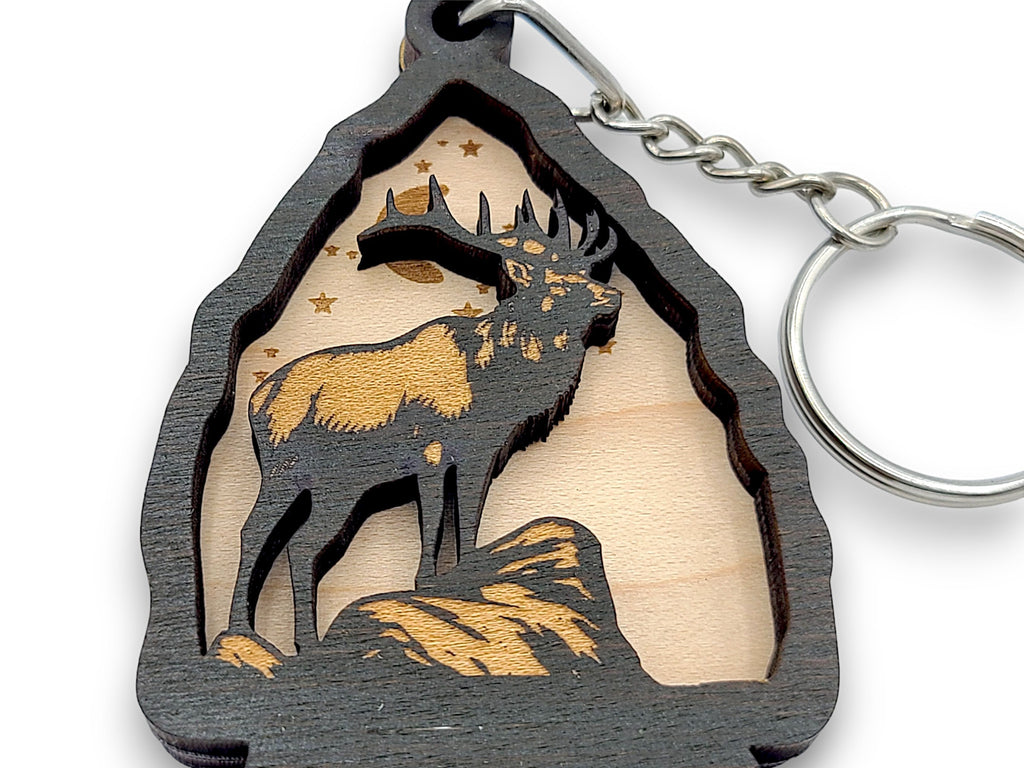 2 Layer Elk Arrowhead Keychain and Magnet craft SVG, png, dxf File Instant Download Bundle Commercial License Included