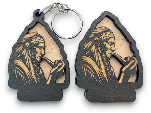 2 Layer Chief Arrowhead Keychain and Magnet Craft Gift Souvenir SVG, png, dxf File Instant Download Bundle Commercial License Included