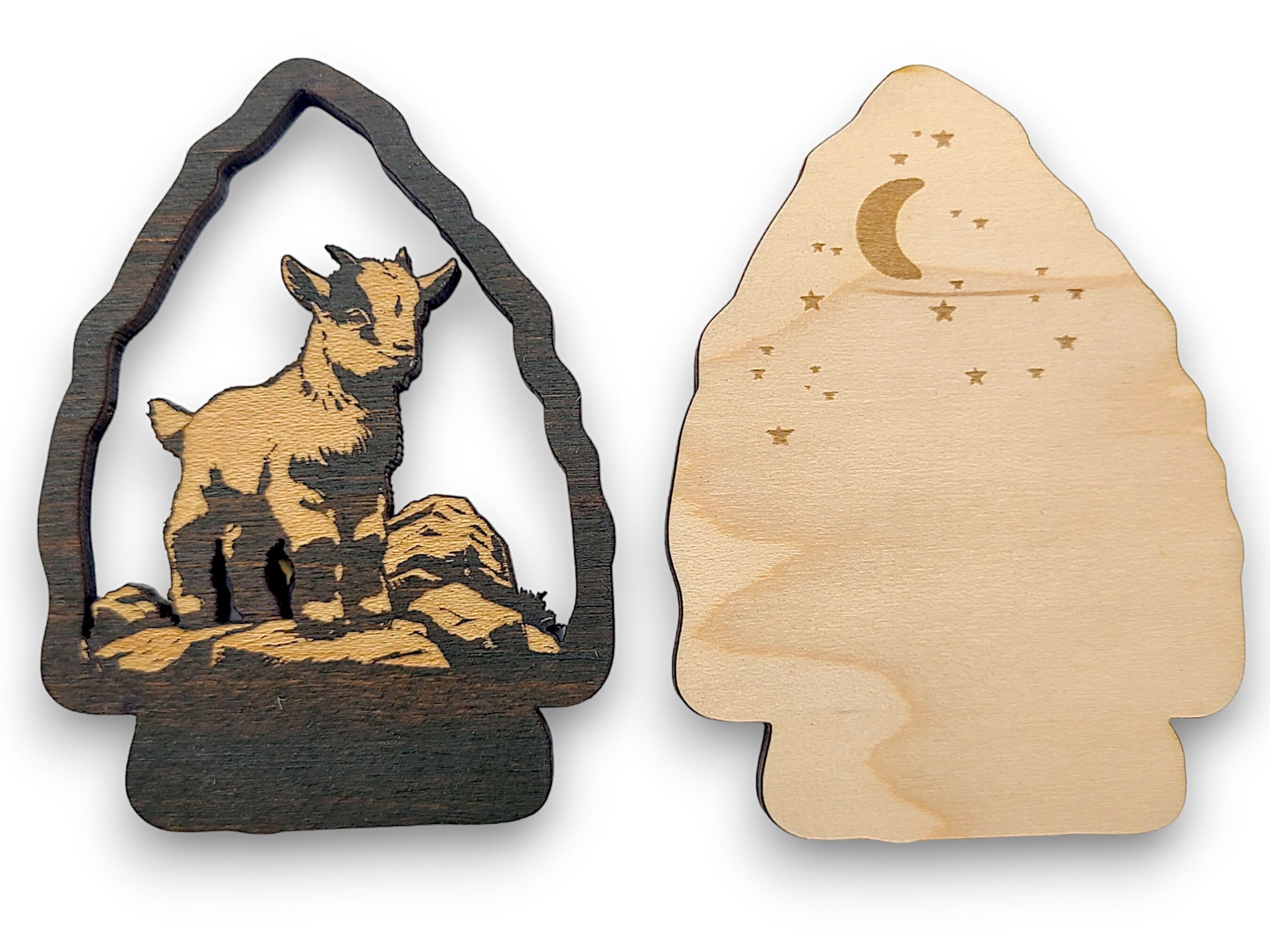 2 Layer Baby Goat Arrowhead Keychain and Magnet Craft Gift Souvenir SVG, png, dxf File Instant Download Bundle Commercial License Included