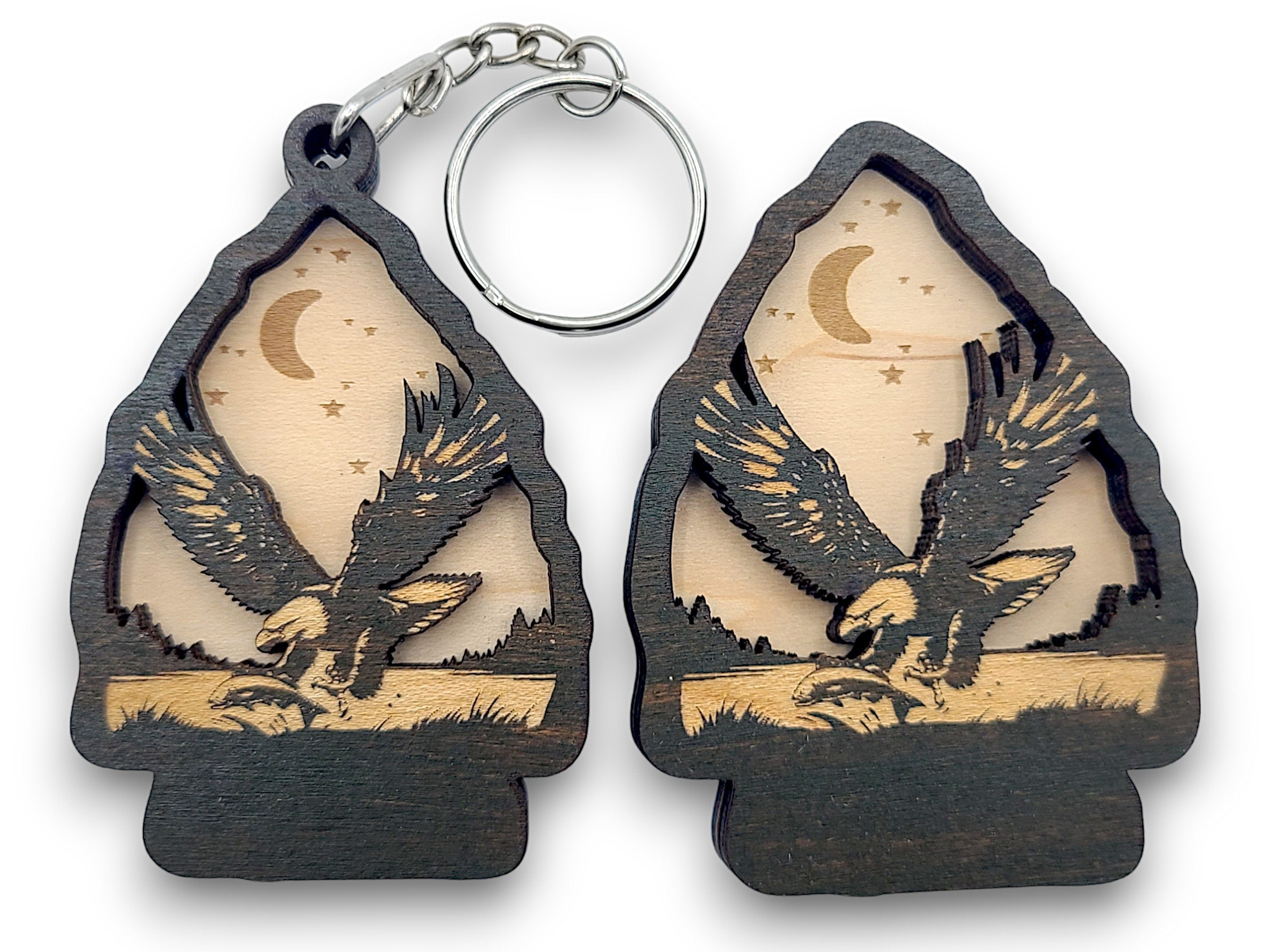 2 Layer Eagle Arrowhead Keychain and Magnet Craft Gift Souvenir SVG, png, dxf File Instant Download Bundle Commercial License Included